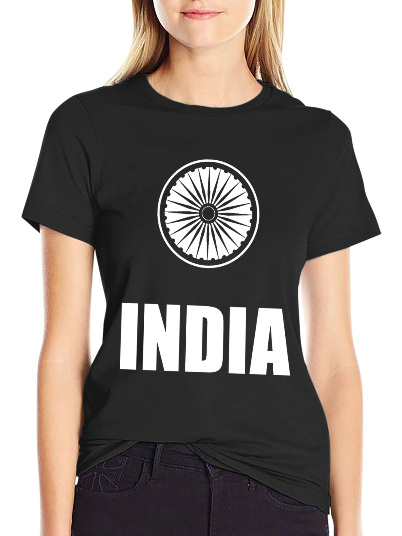 India Graphic Black T-Shirt