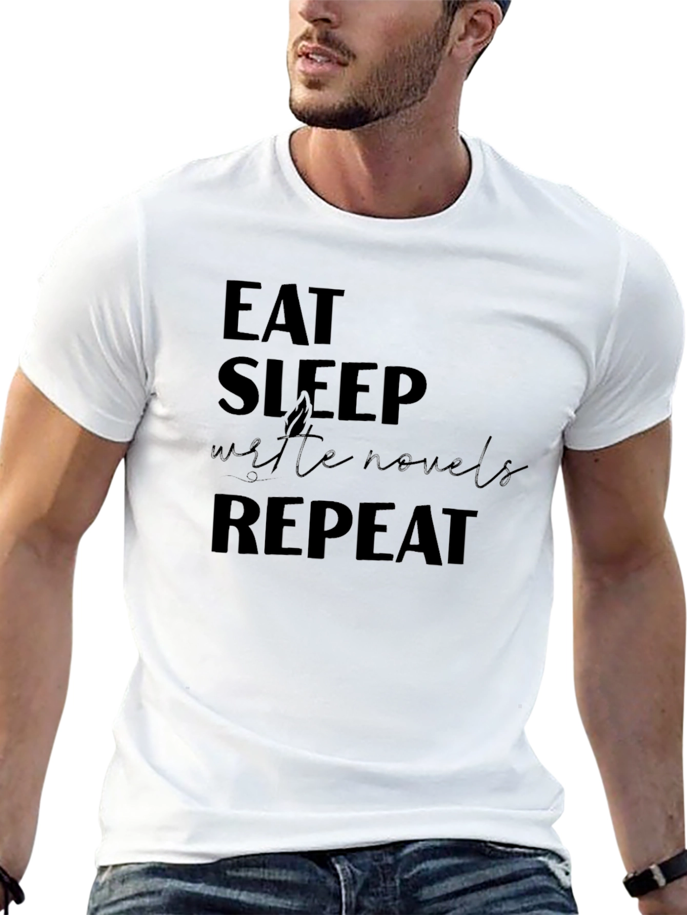 Eat Sleep Write Novels Repeat T-Shirt