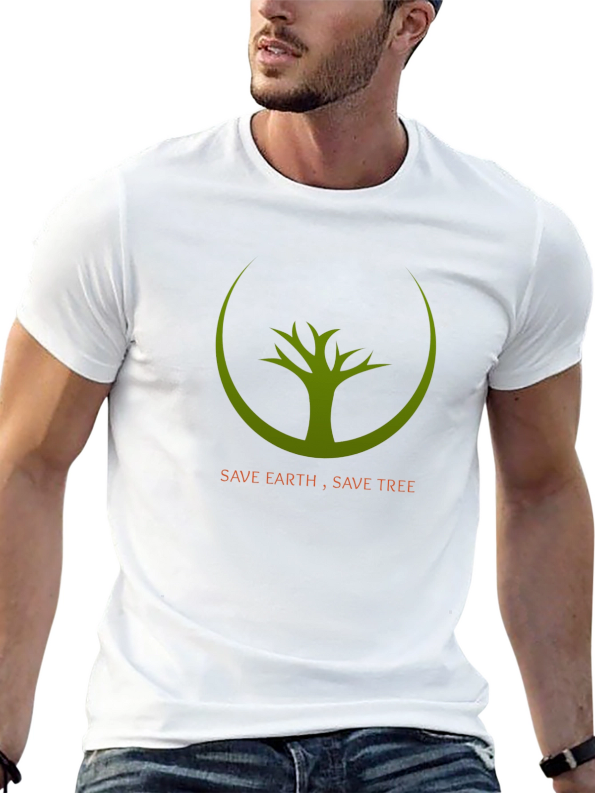 Eco-Friendly Save Earth Save Tree Graphic Tee