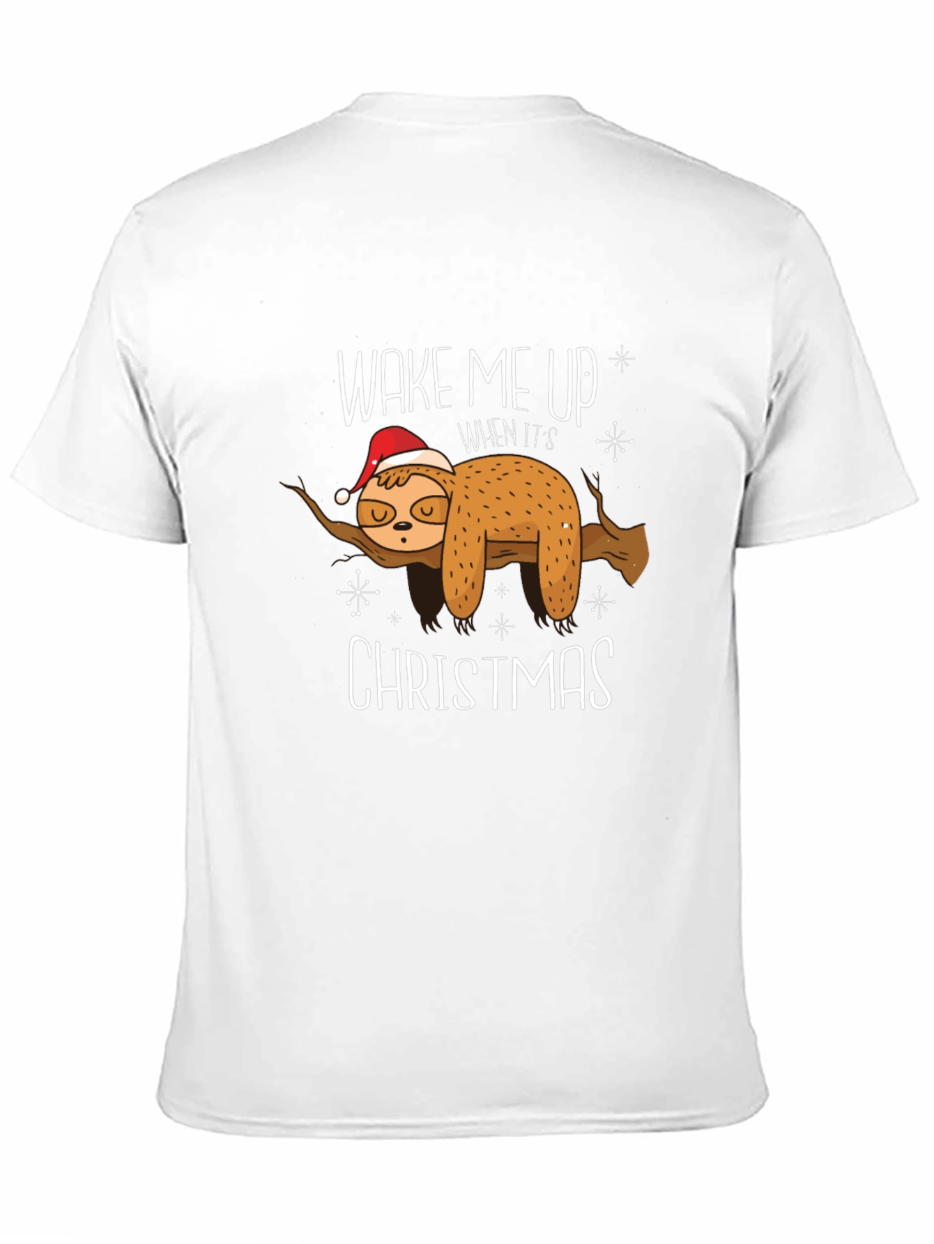 Wake Me Up Christmas Sloth Graphic Tee
