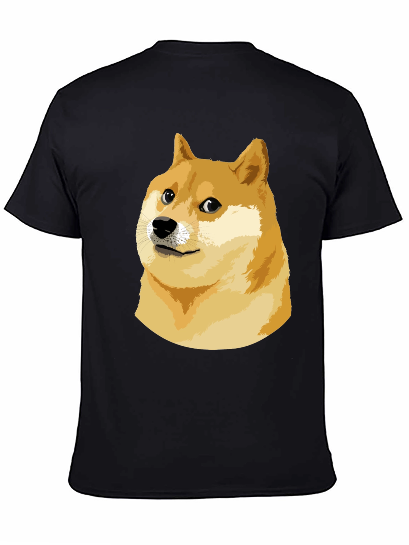 Doge Meme Graphic Tee - Black Cotton T-Shirt