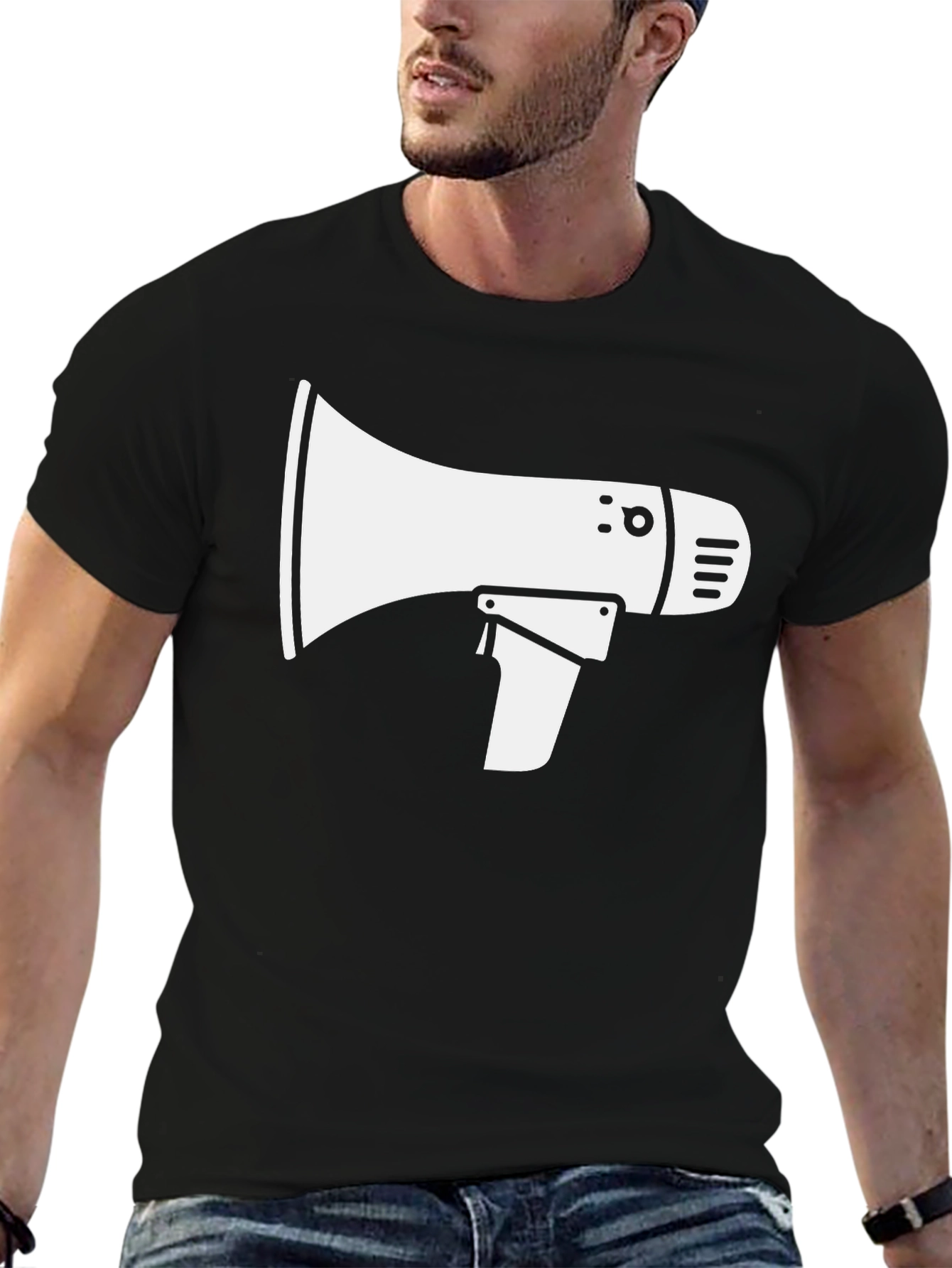 Megaphone Graphic T-Shirt - Bold Statement Tee