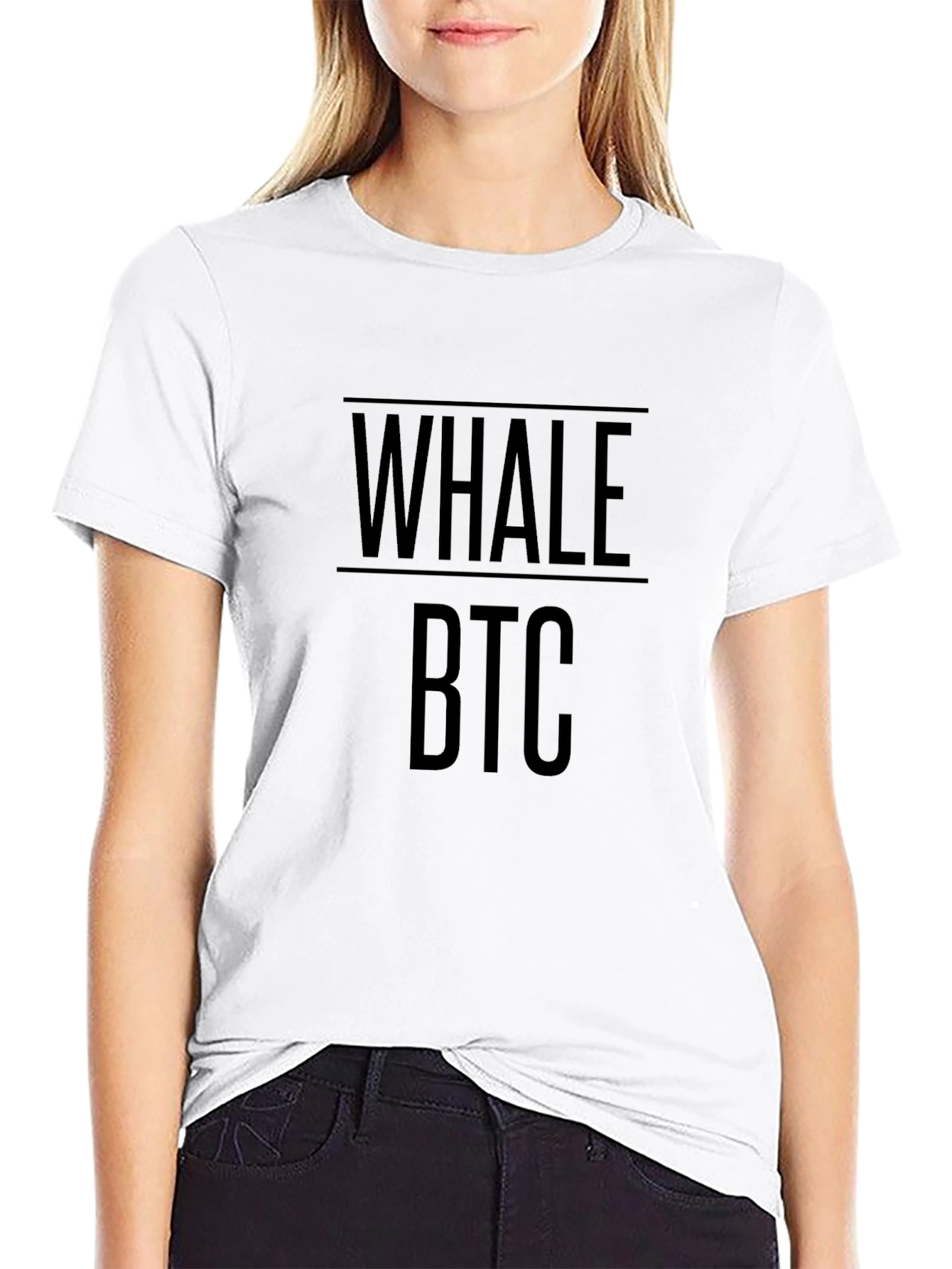 Whale BTC Crypto Black T-Shirt