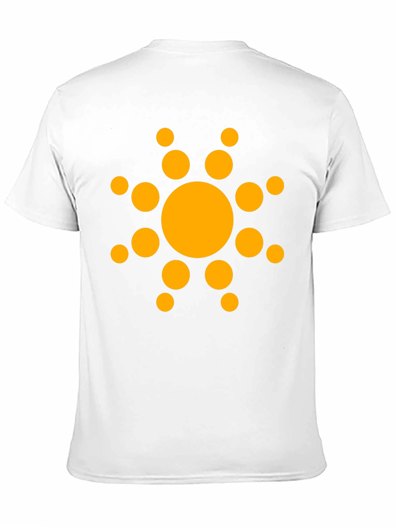 Black T-Shirt with Orange Sun Design