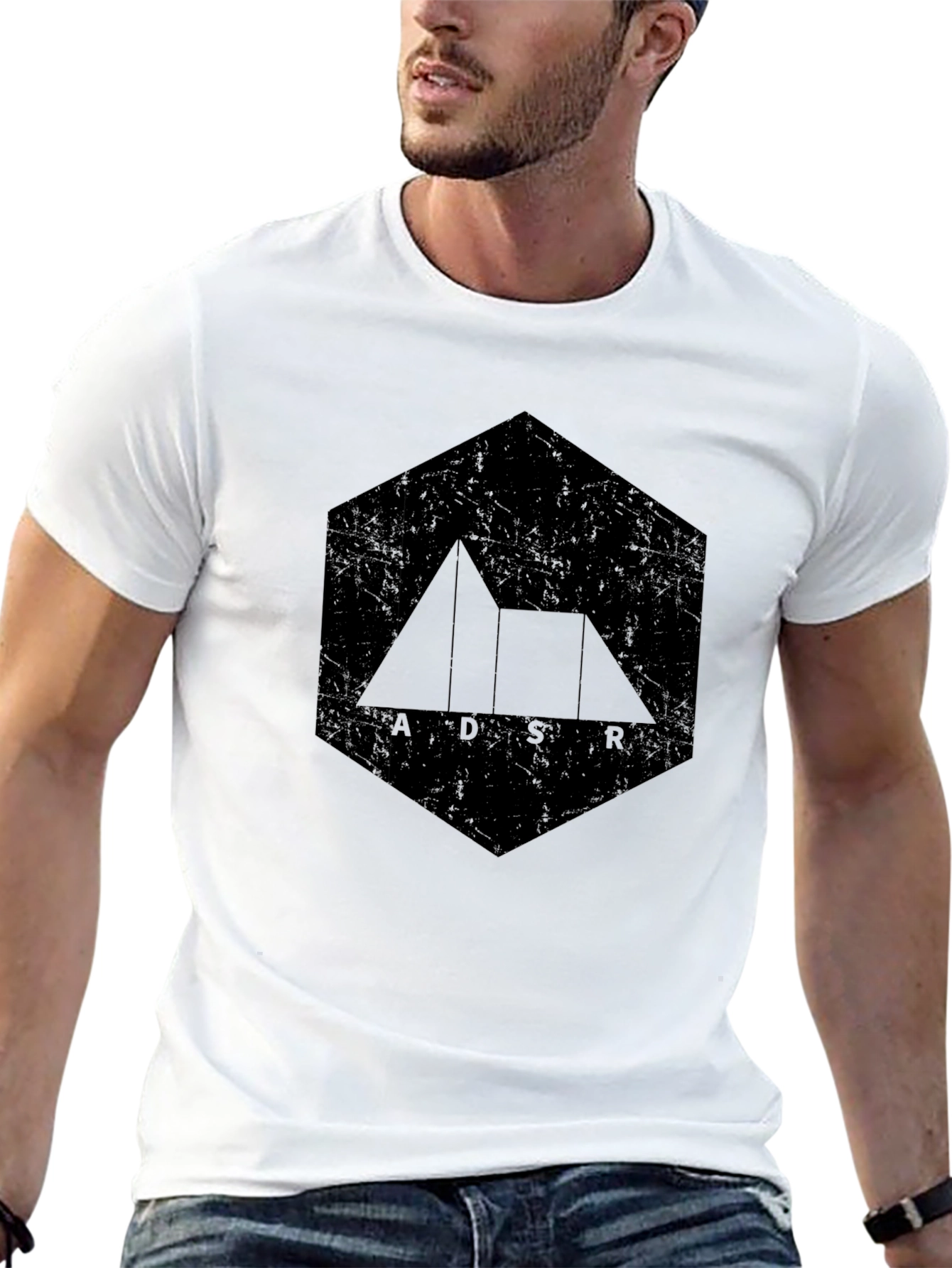 ADSR Synth Black Tee - Unique Music Producer Shirt
