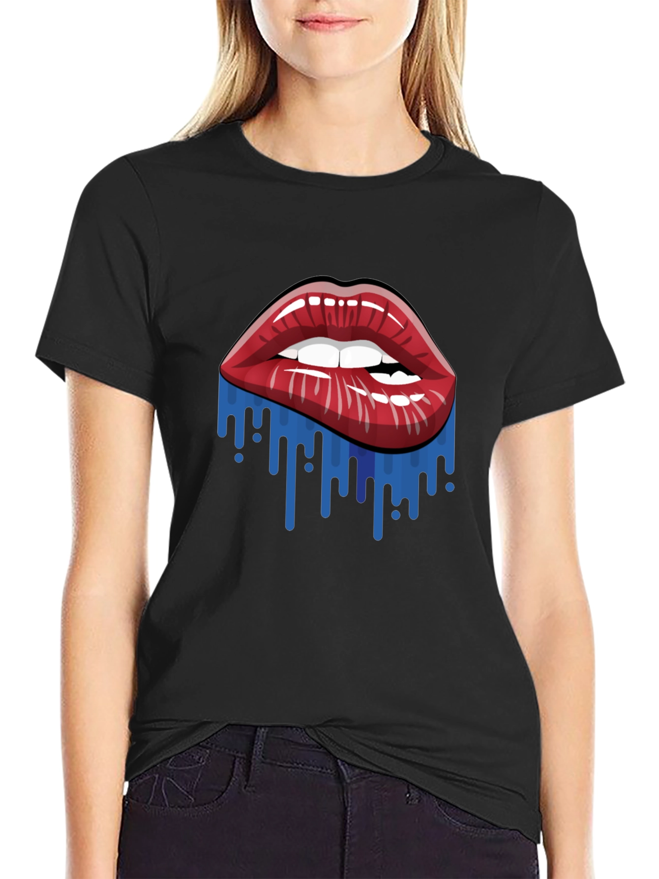 Lip Drip Graphic Tee - Bold Statement T-Shirt