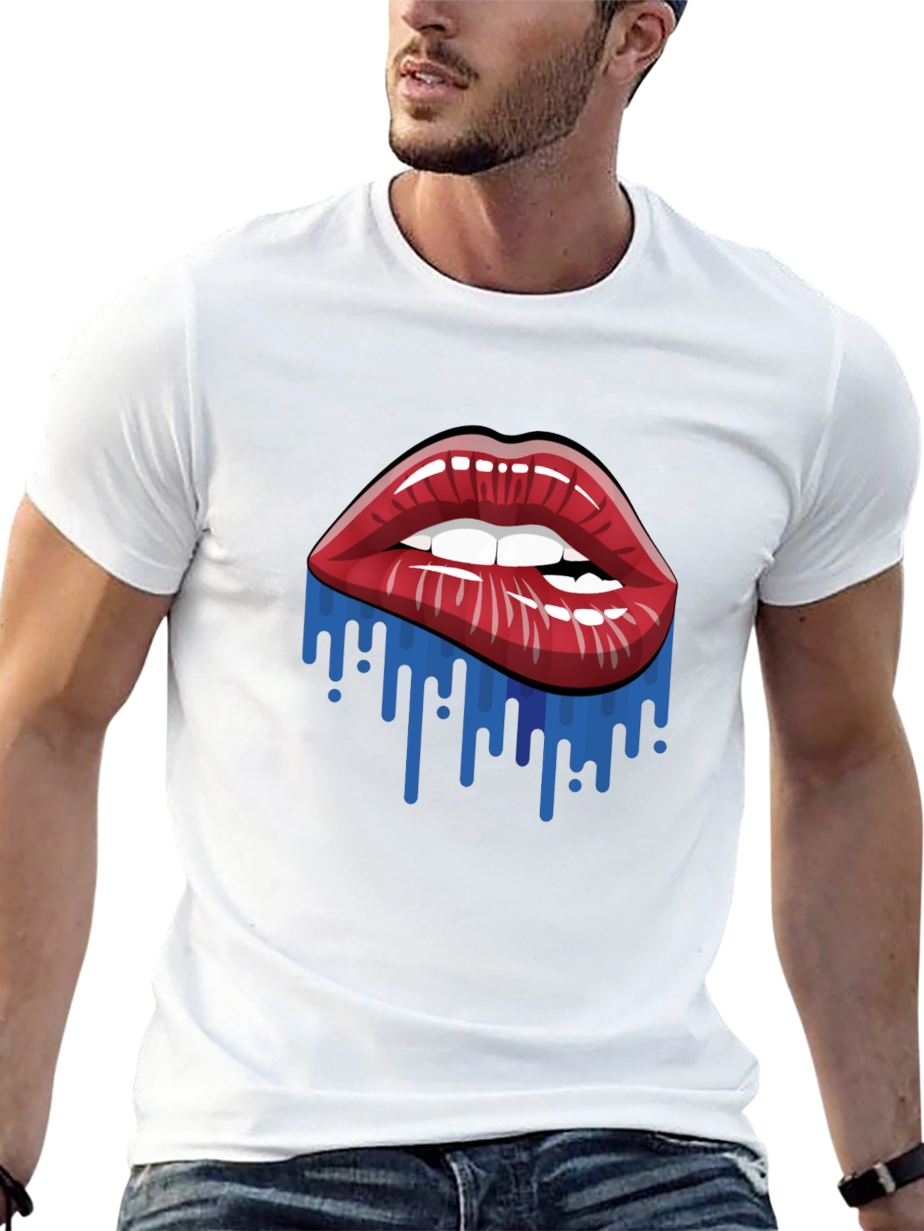 Lip Drip Graphic Tee - Bold Statement T-Shirt
