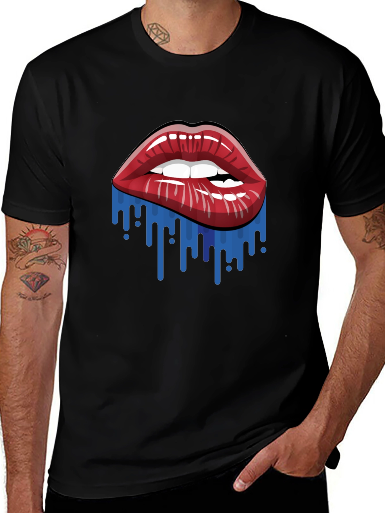 Lip Drip Graphic Tee - Bold Statement T-Shirt