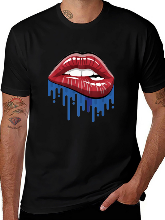 Lip Drip Graphic Tee - Bold Statement T-Shirt
