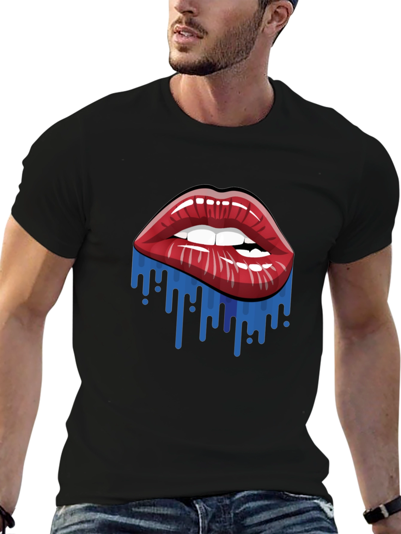 Lip Drip Graphic Tee - Bold Statement T-Shirt