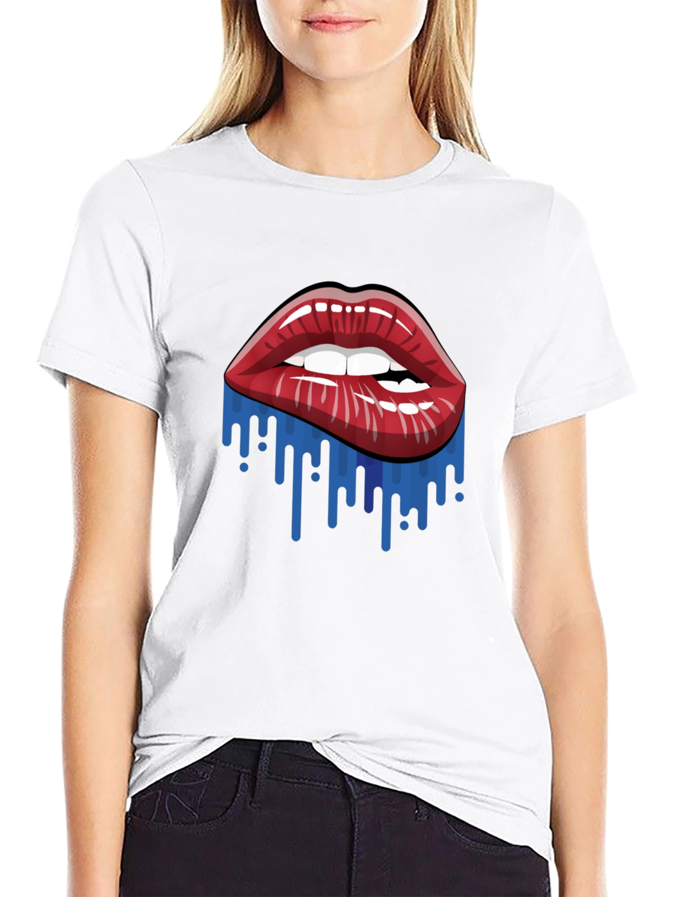 Lip Drip Graphic Tee - Bold Statement T-Shirt