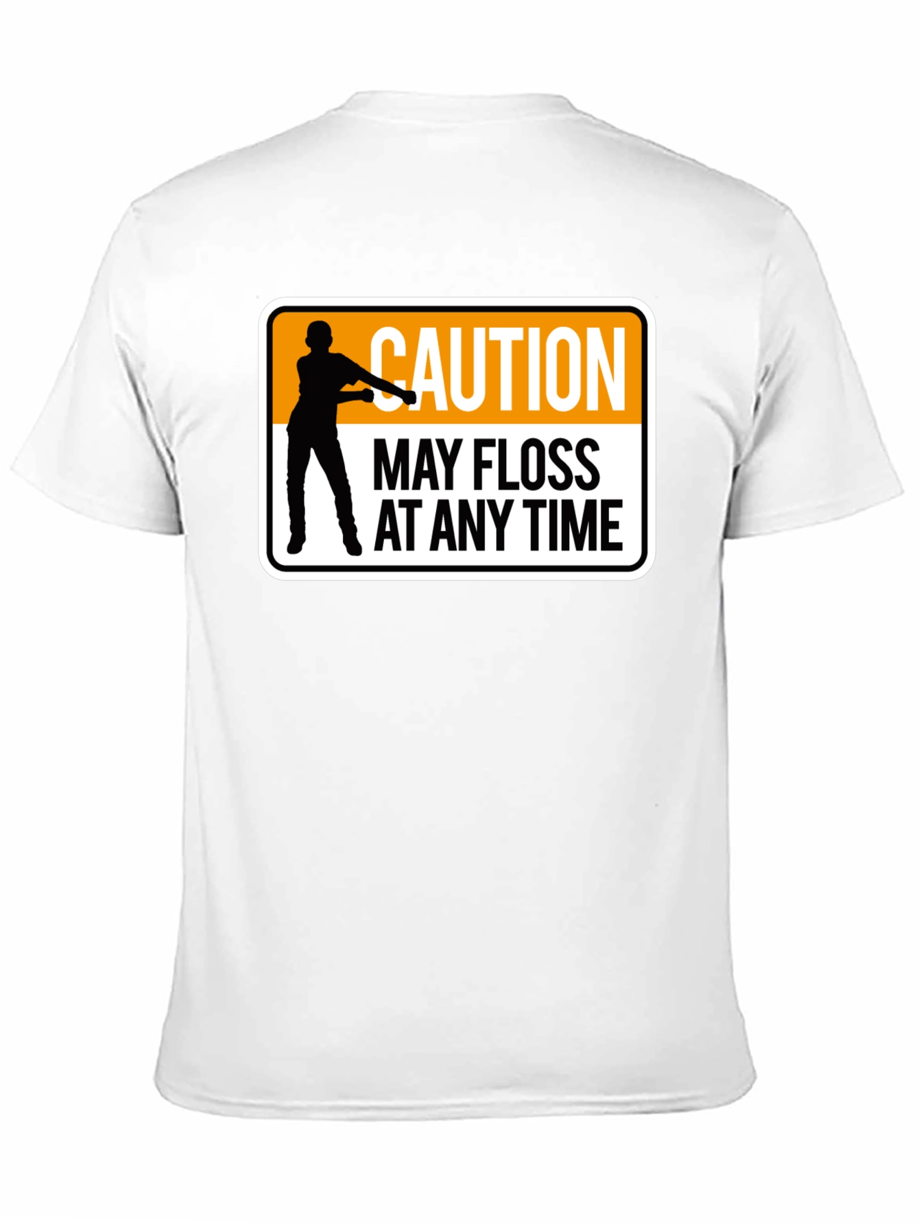 Caution May Floss At Any Time Black T-Shirt