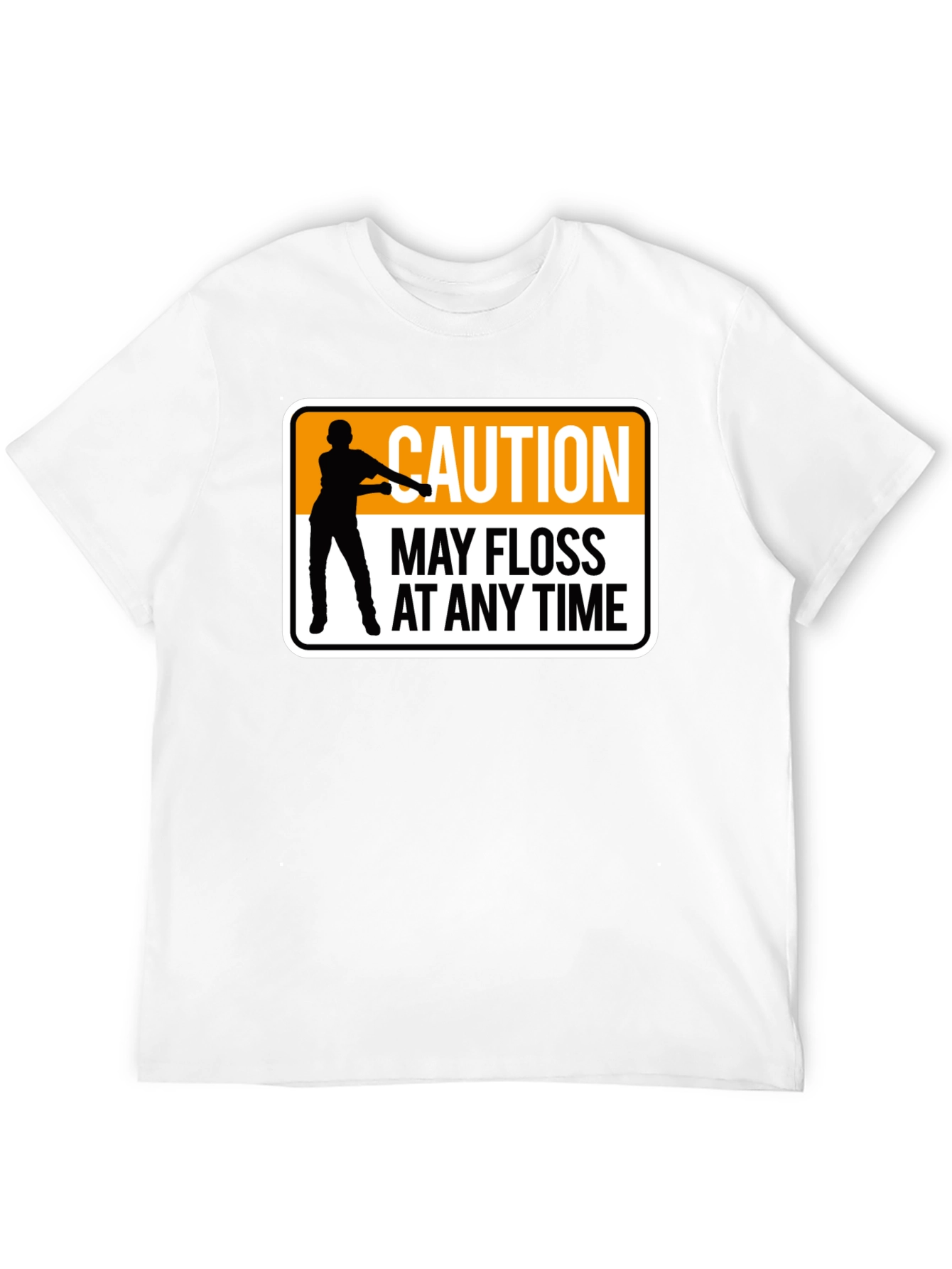 Caution May Floss At Any Time Black T-Shirt