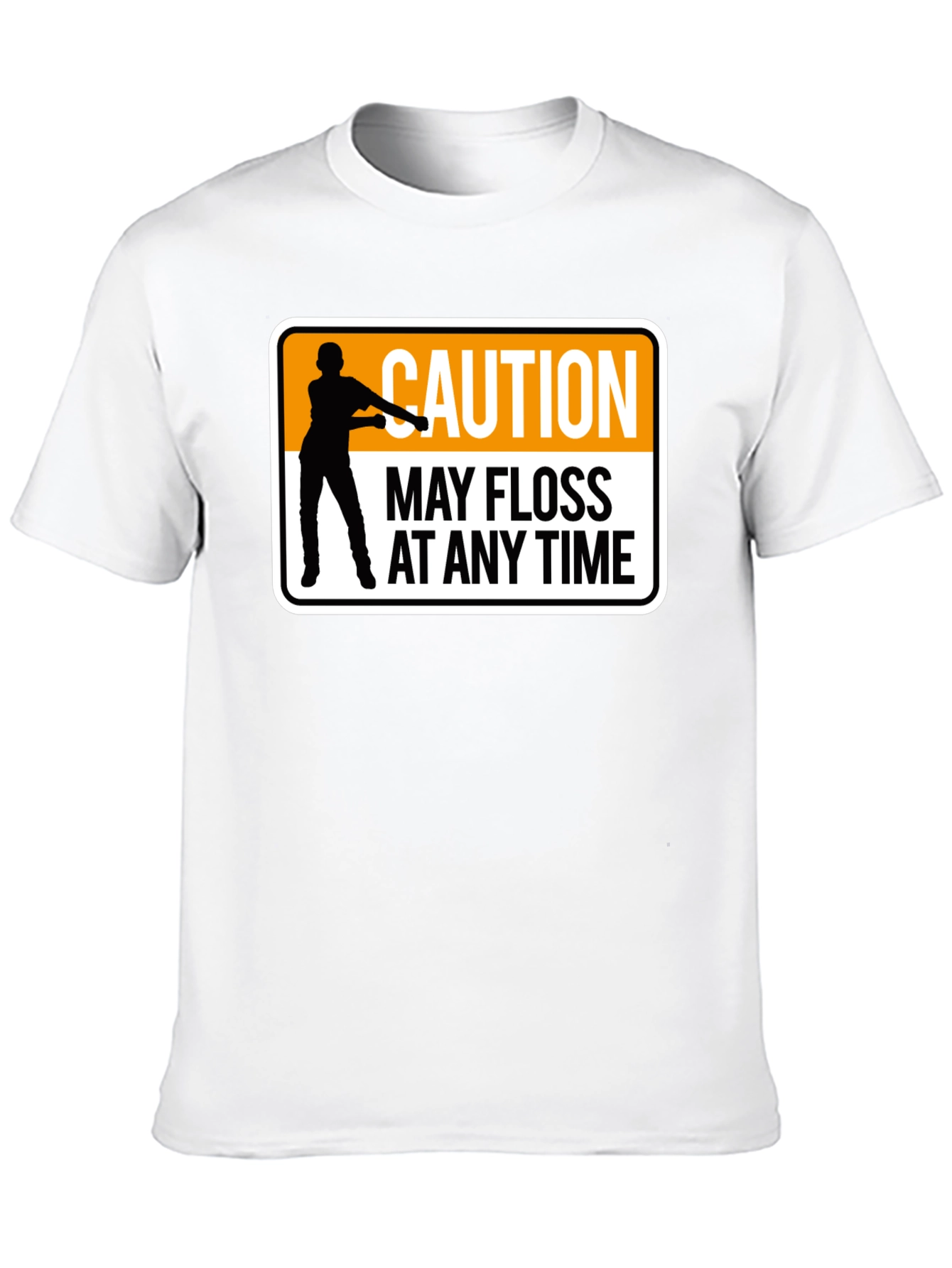Caution May Floss At Any Time Black T-Shirt