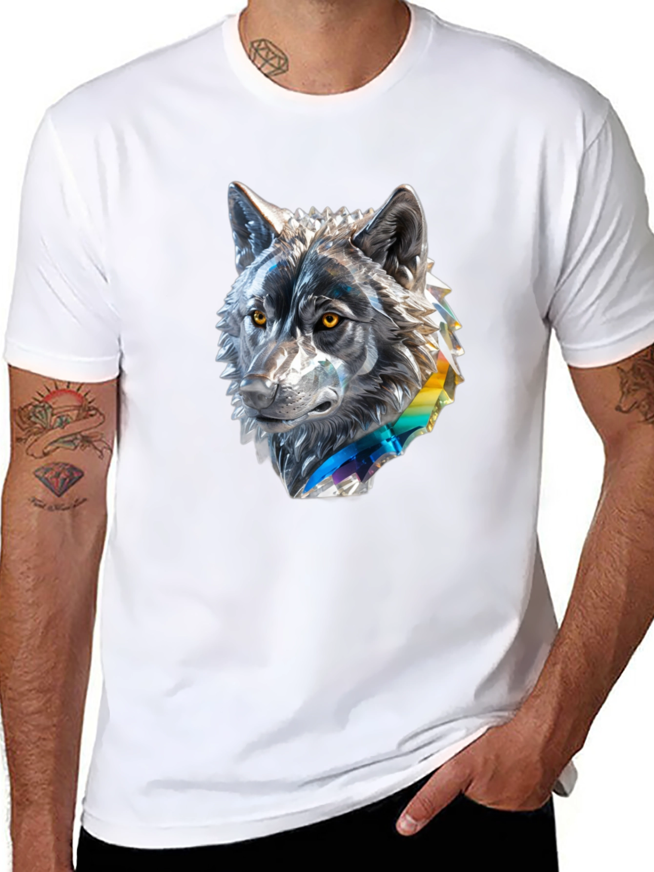 Wolf Graphic Tee - Mens Black T-Shirt
