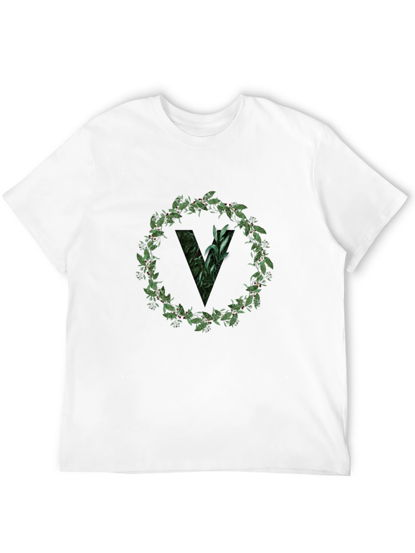 Botanical V Black T-Shirt