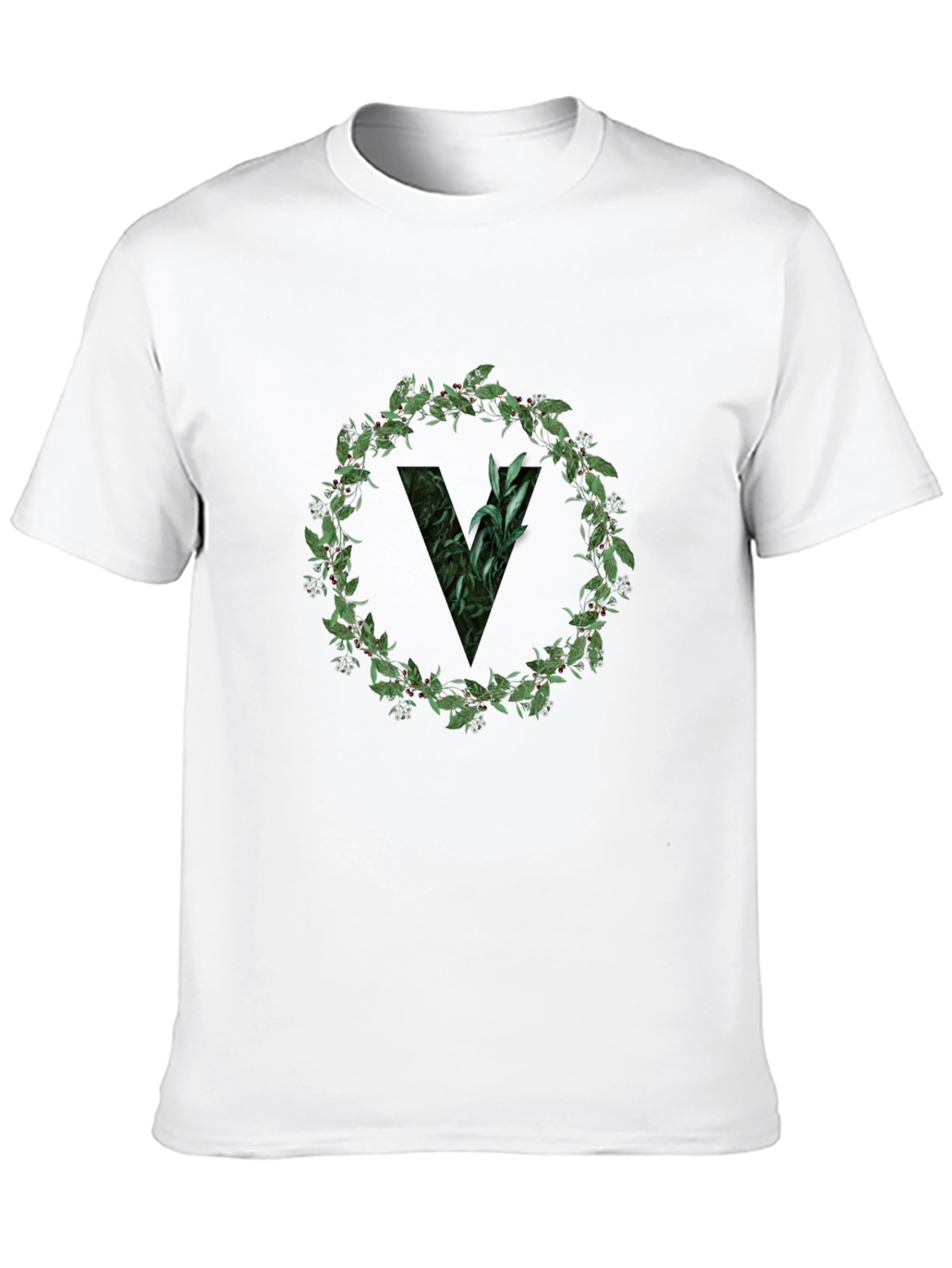 Botanical V Black T-Shirt