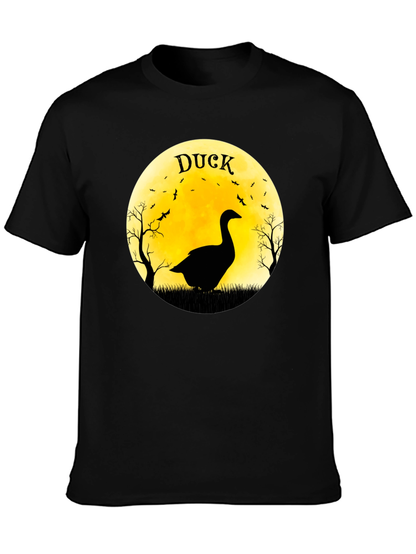 Duck Silhouette Moon Halloween T-Shirt