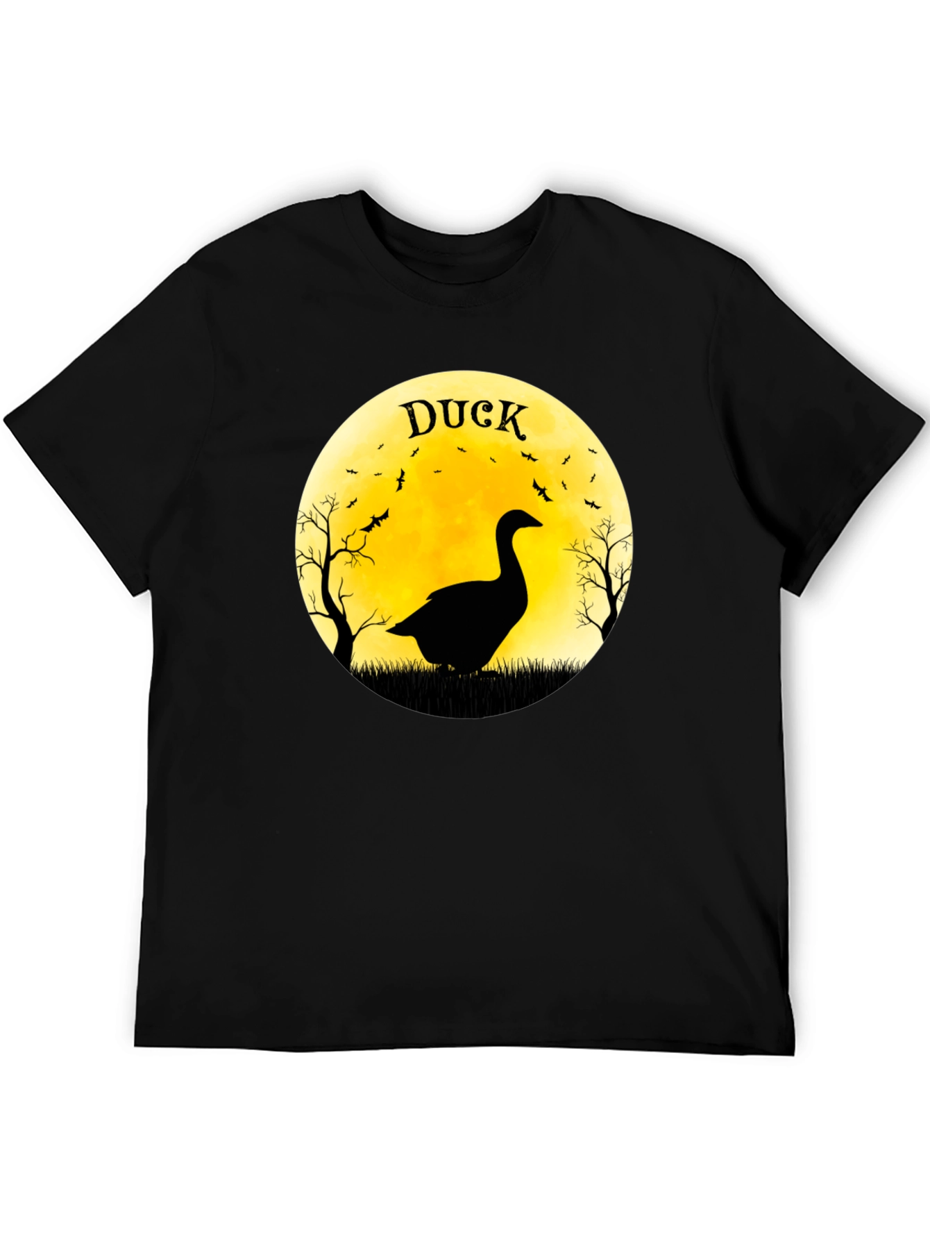 Duck Silhouette Moon Halloween T-Shirt