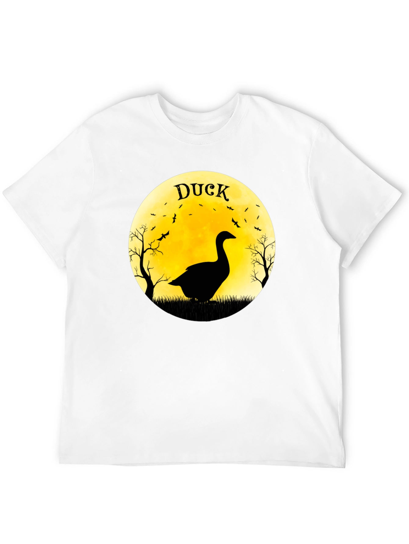 Duck Silhouette Moon Halloween T-Shirt