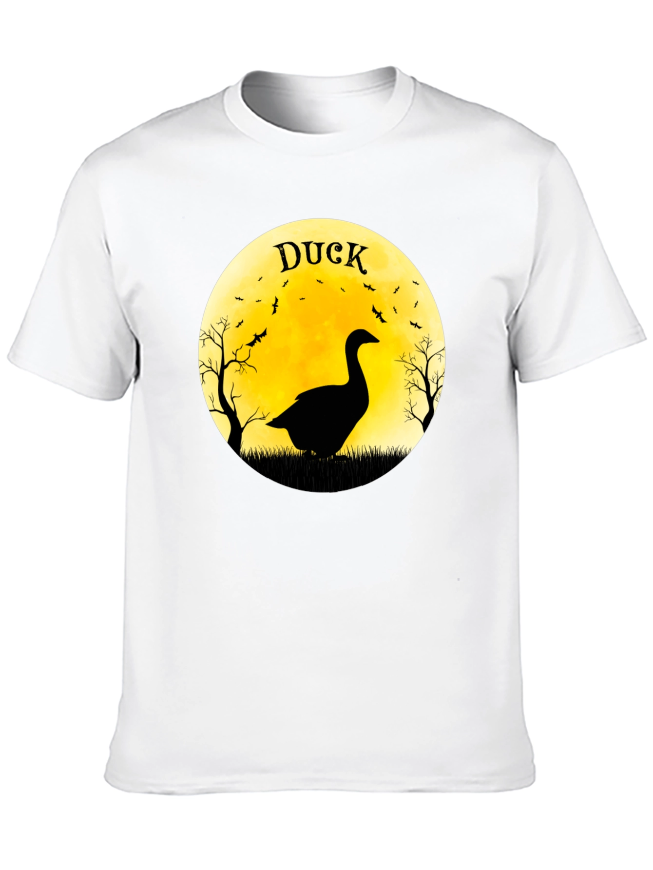 Duck Silhouette Moon Halloween T-Shirt