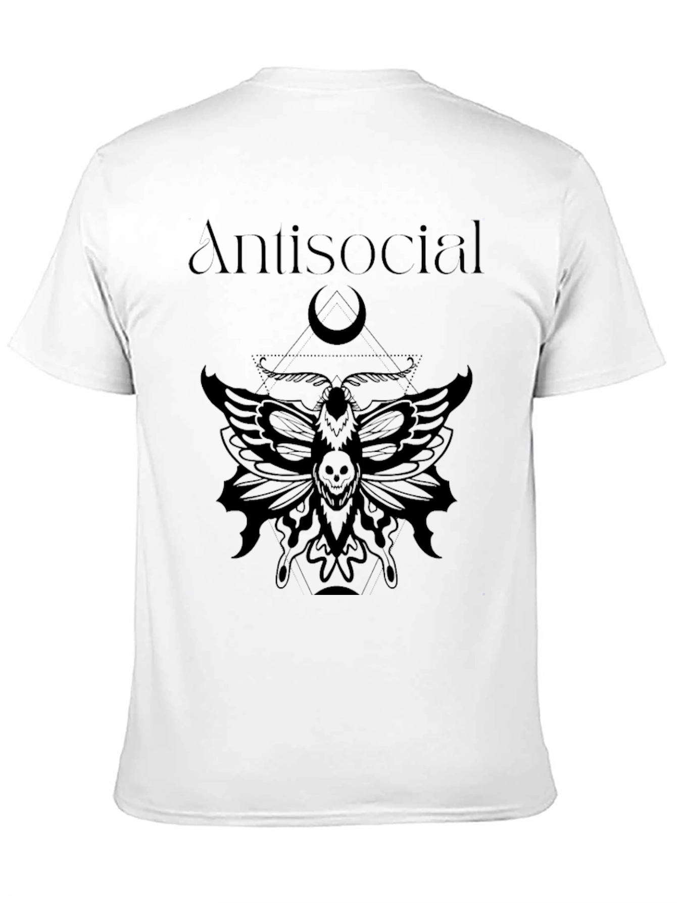 Antisocial Moth Graphic T-Shirt - Edgy Design