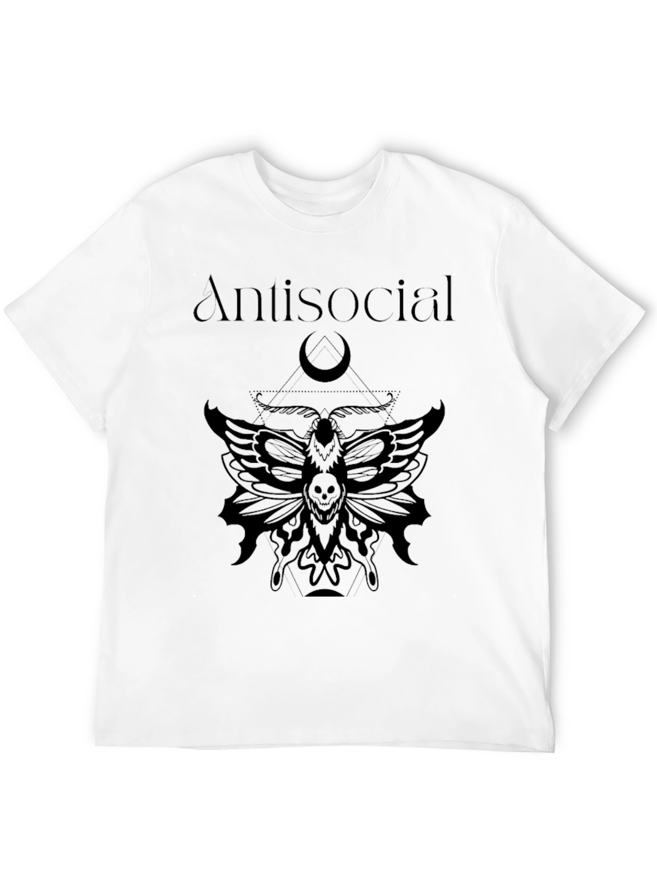 Antisocial Moth Graphic T-Shirt - Edgy Design