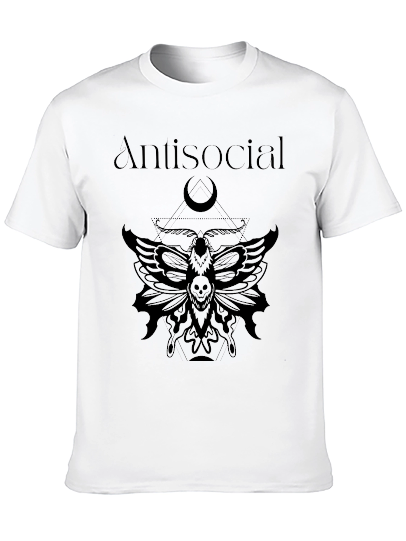 Antisocial Moth Graphic T-Shirt - Edgy Design