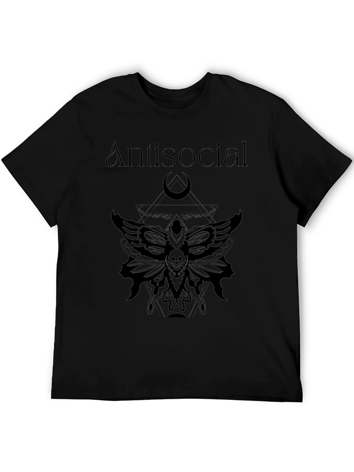 Antisocial Moth Graphic T-Shirt - Edgy Design