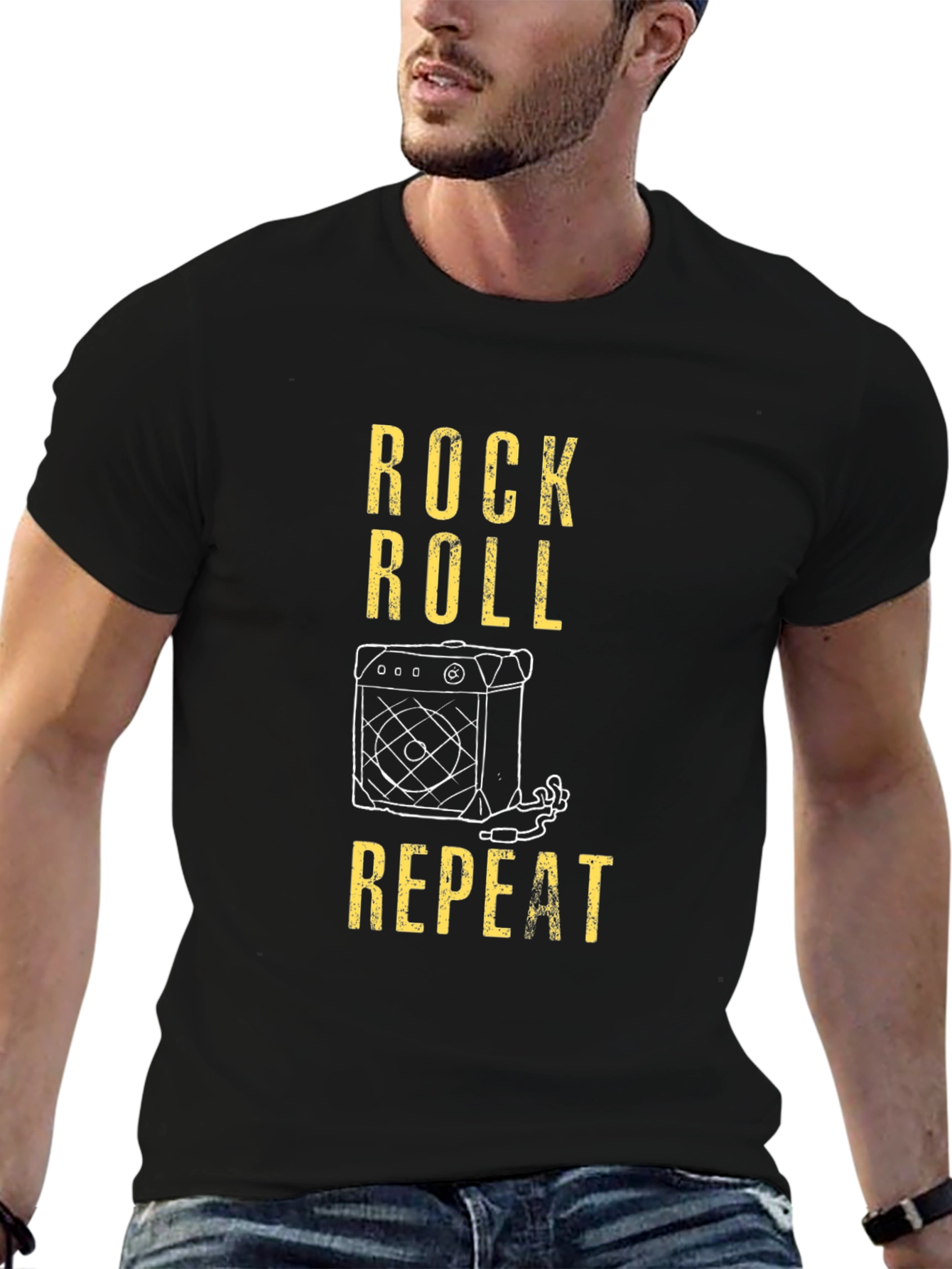 Rock Roll Repeat Graphic Tee