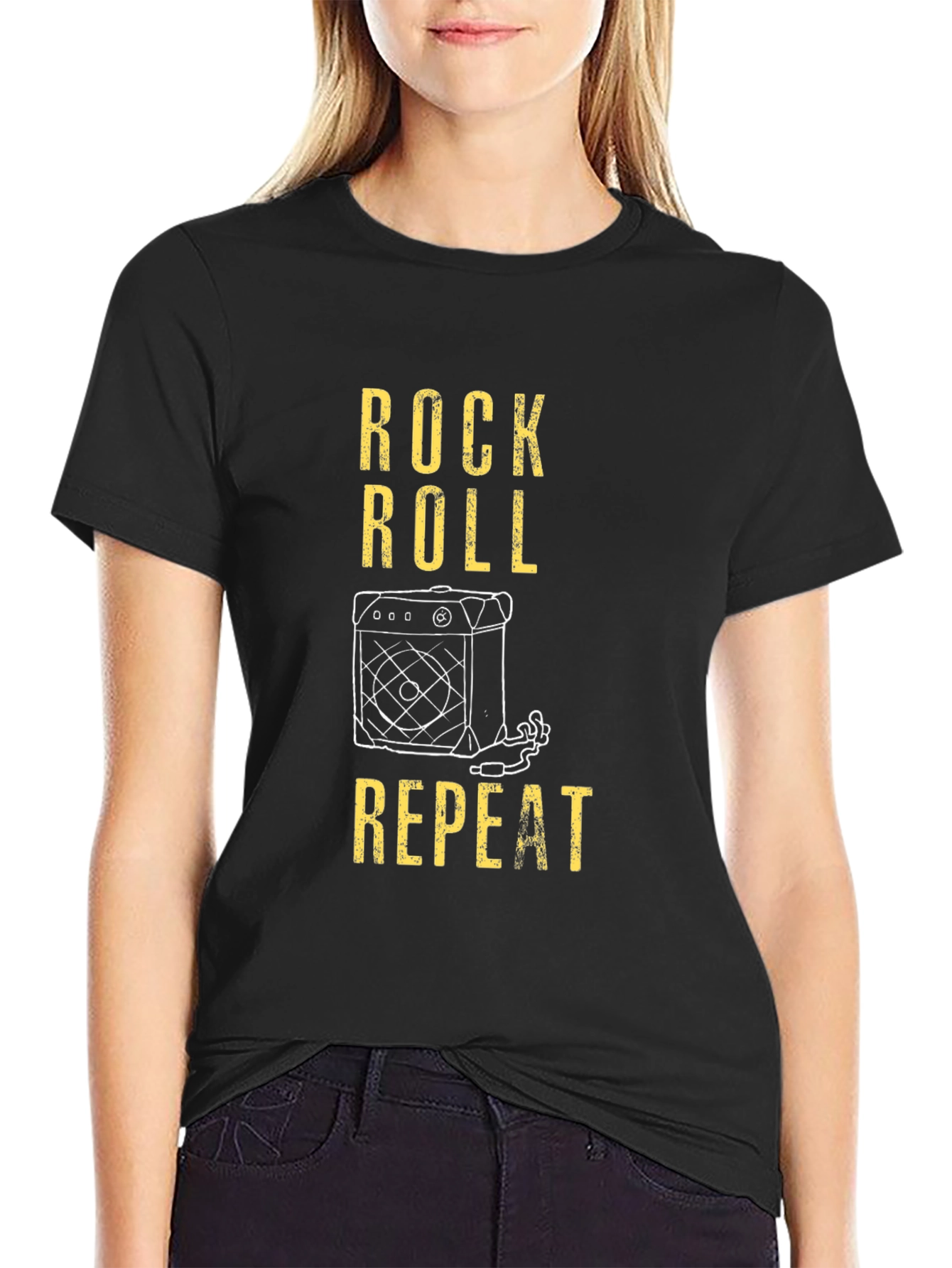 Rock Roll Repeat Graphic Tee