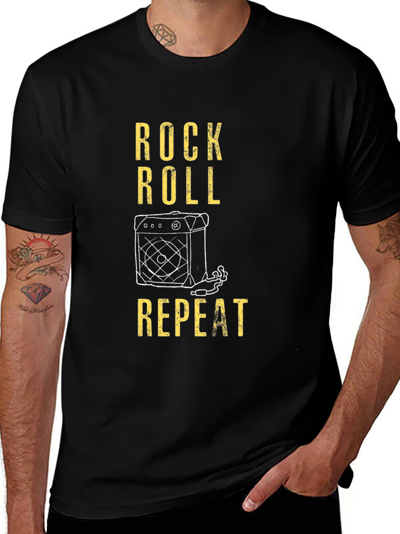 Rock Roll Repeat Graphic Tee