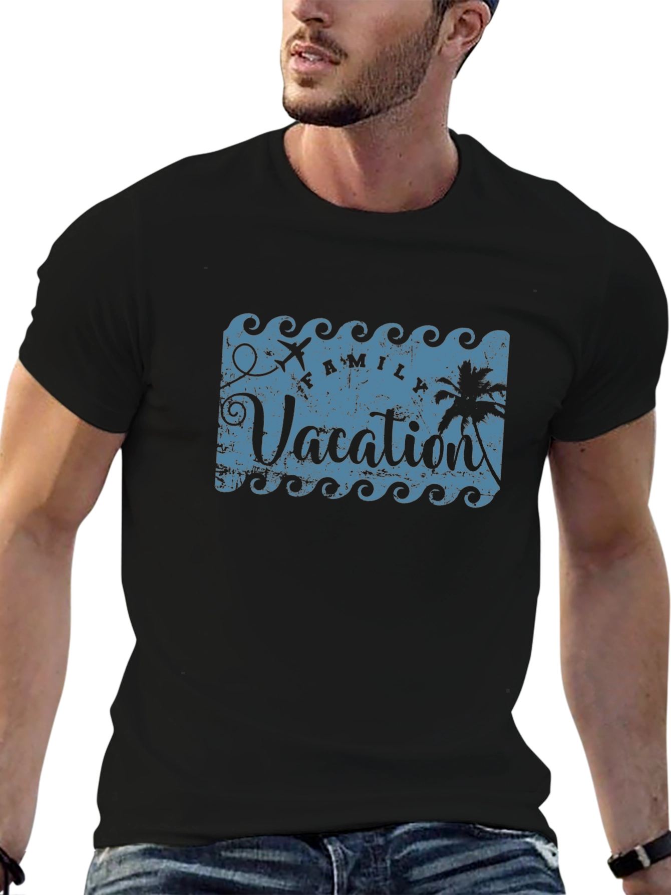 Family Vacation Black T-Shirt