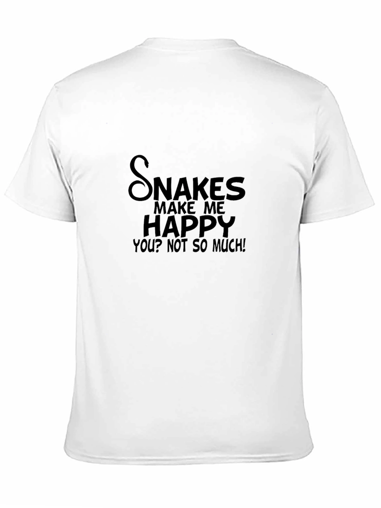 Snakes Make Me Happy Black Graphic Tee