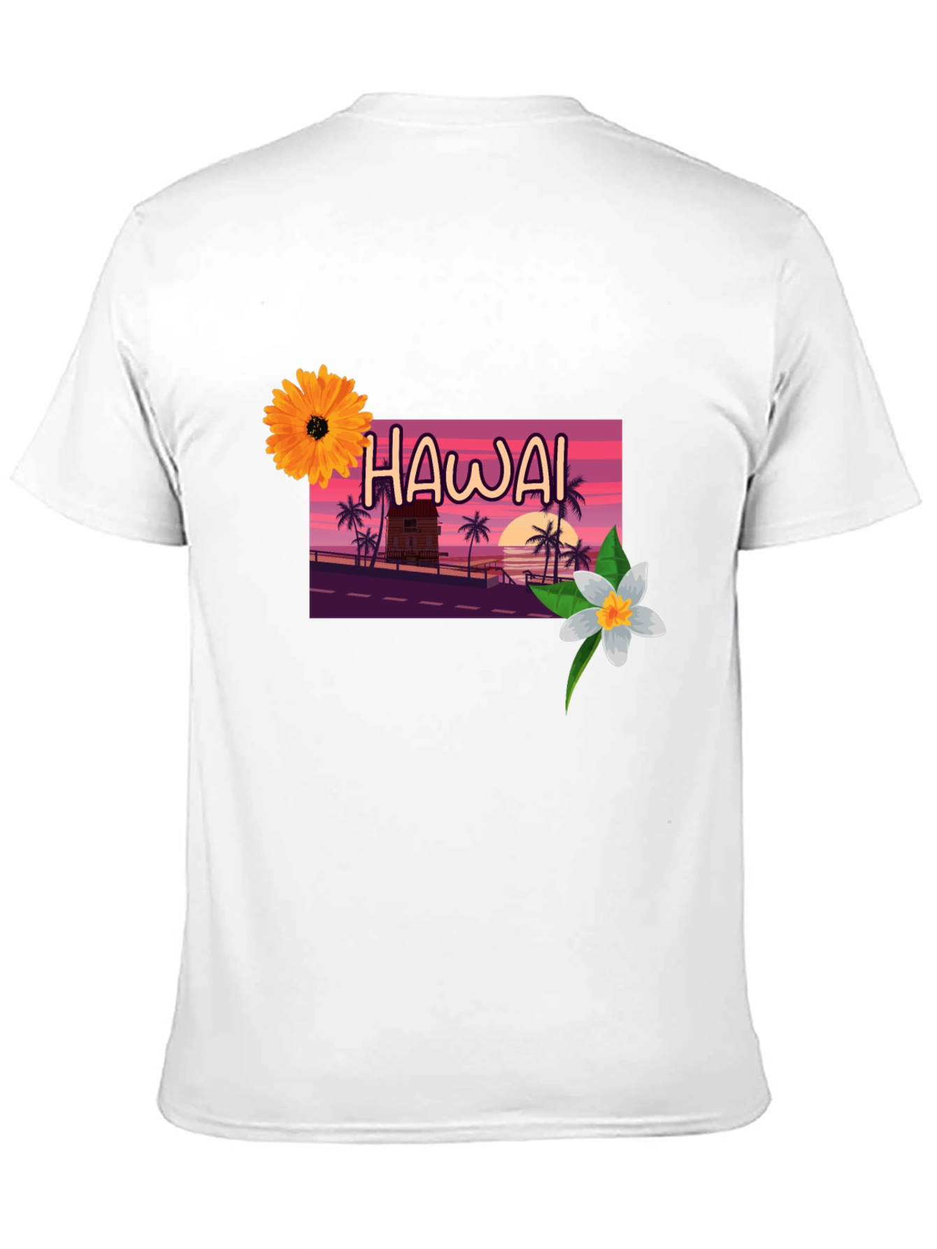 Hawaii Sunset Graphic Tee - Black