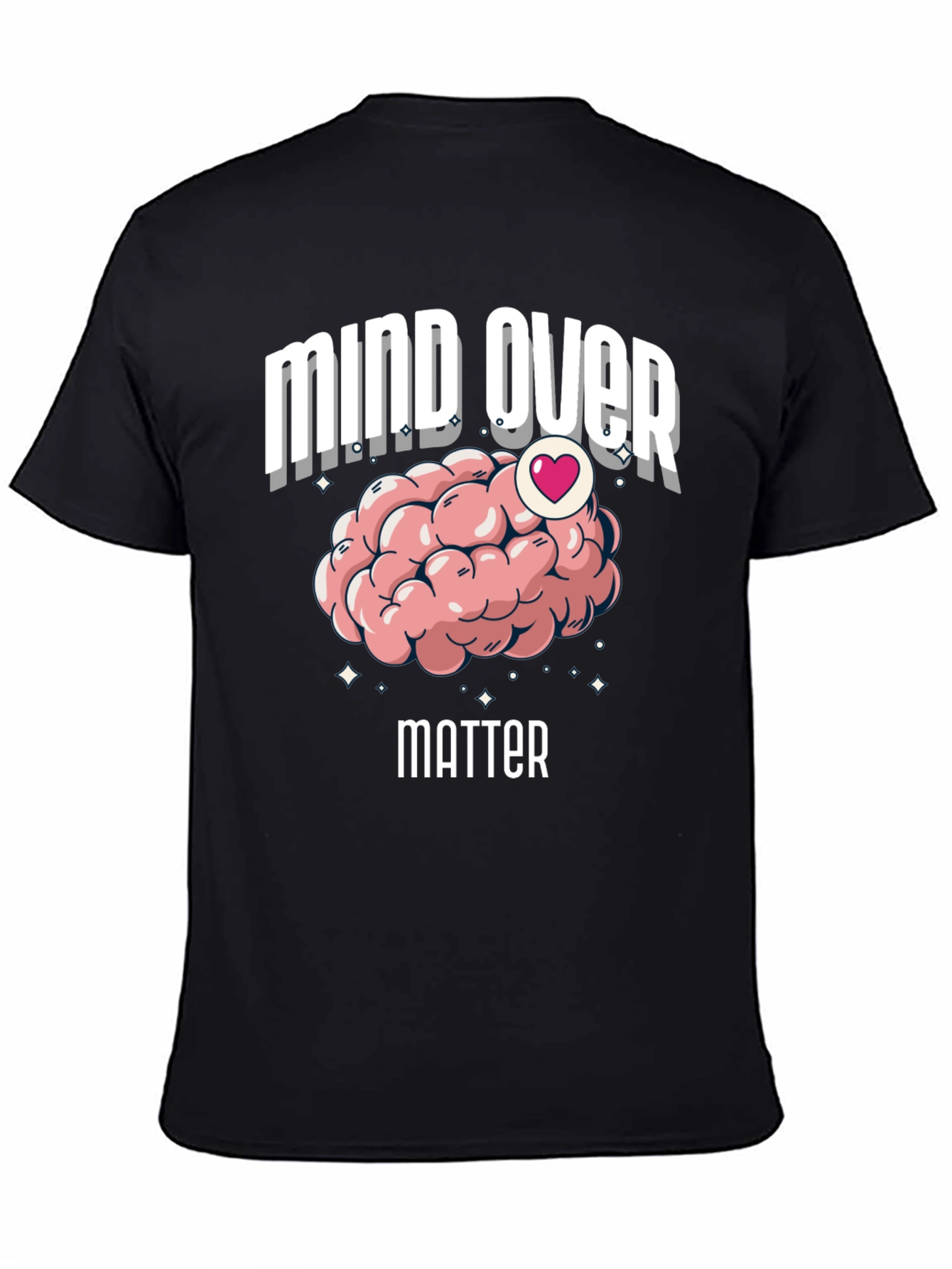 Mind Over Matter Brain Heart Graphic Tee