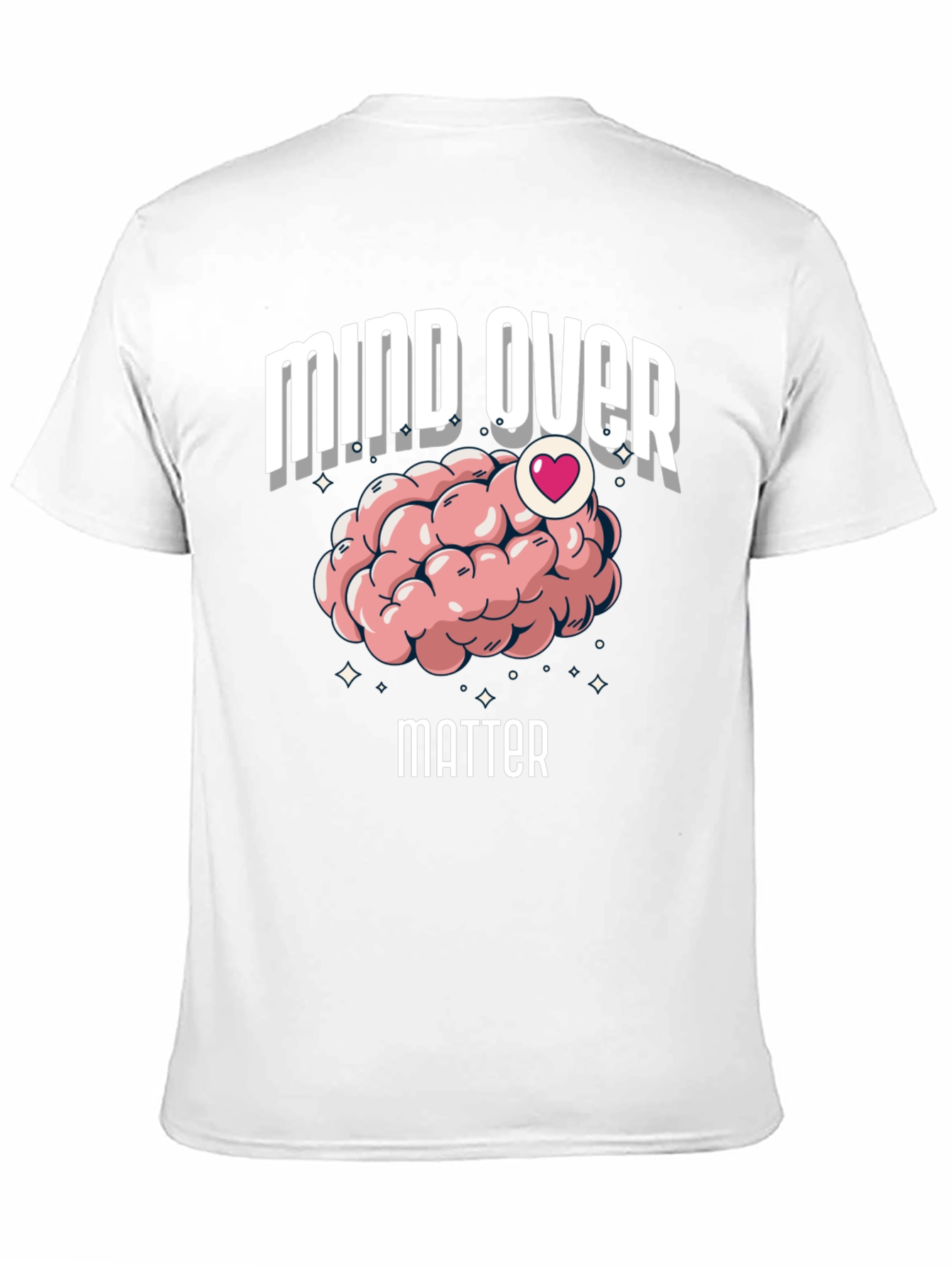 Mind Over Matter Brain Heart Graphic Tee