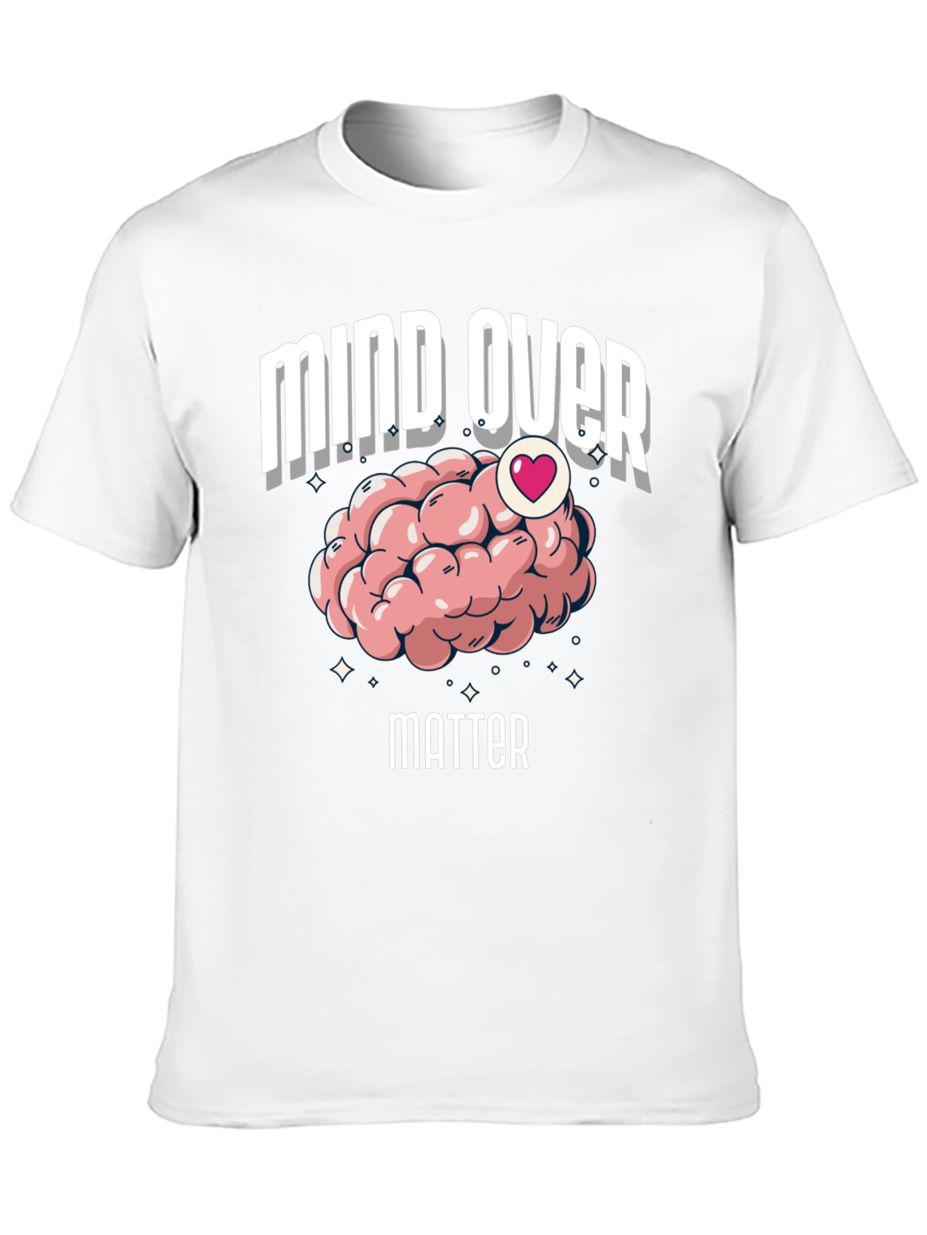 Mind Over Matter Brain Heart Graphic Tee