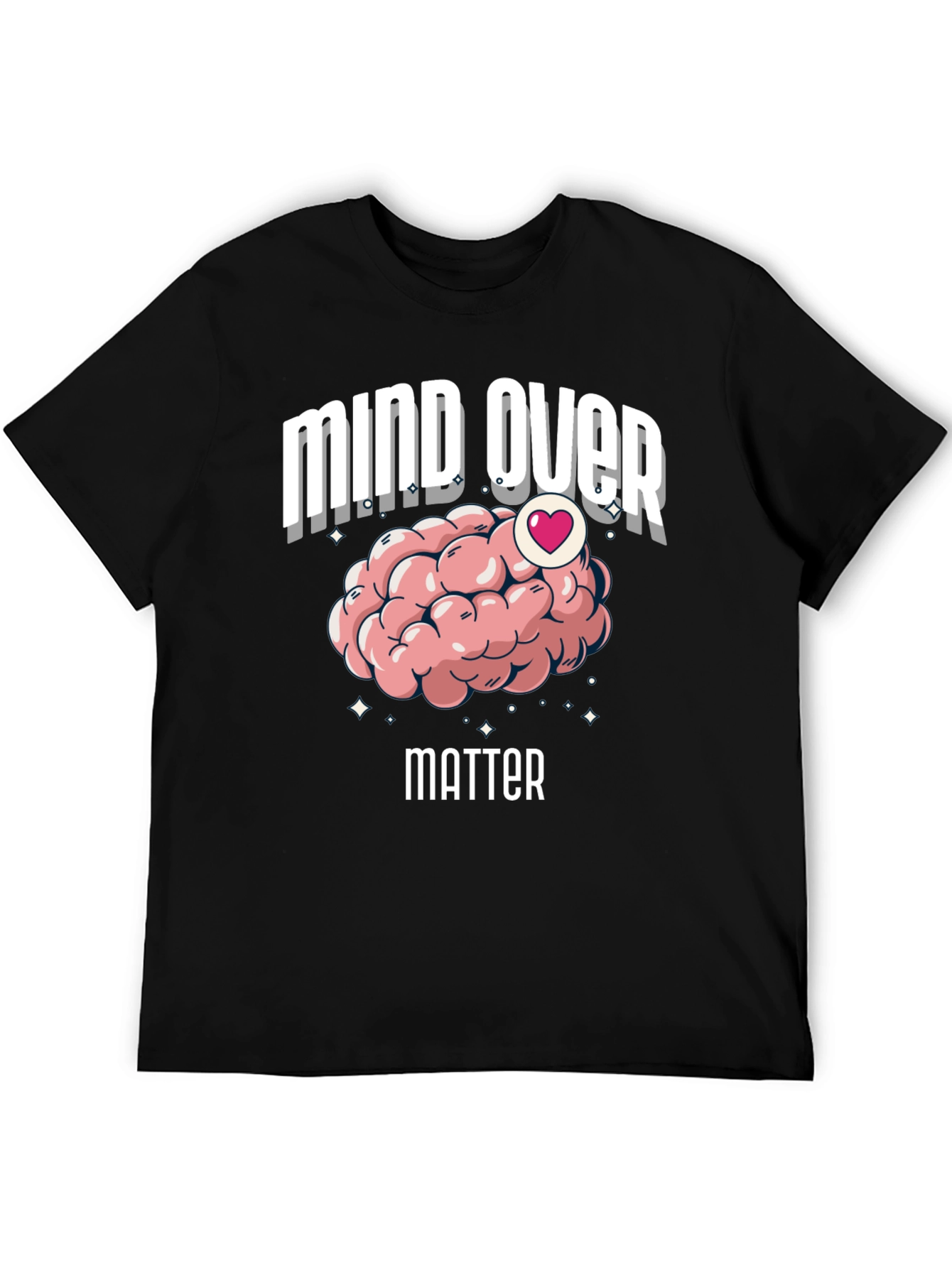 Mind Over Matter Brain Heart Graphic Tee