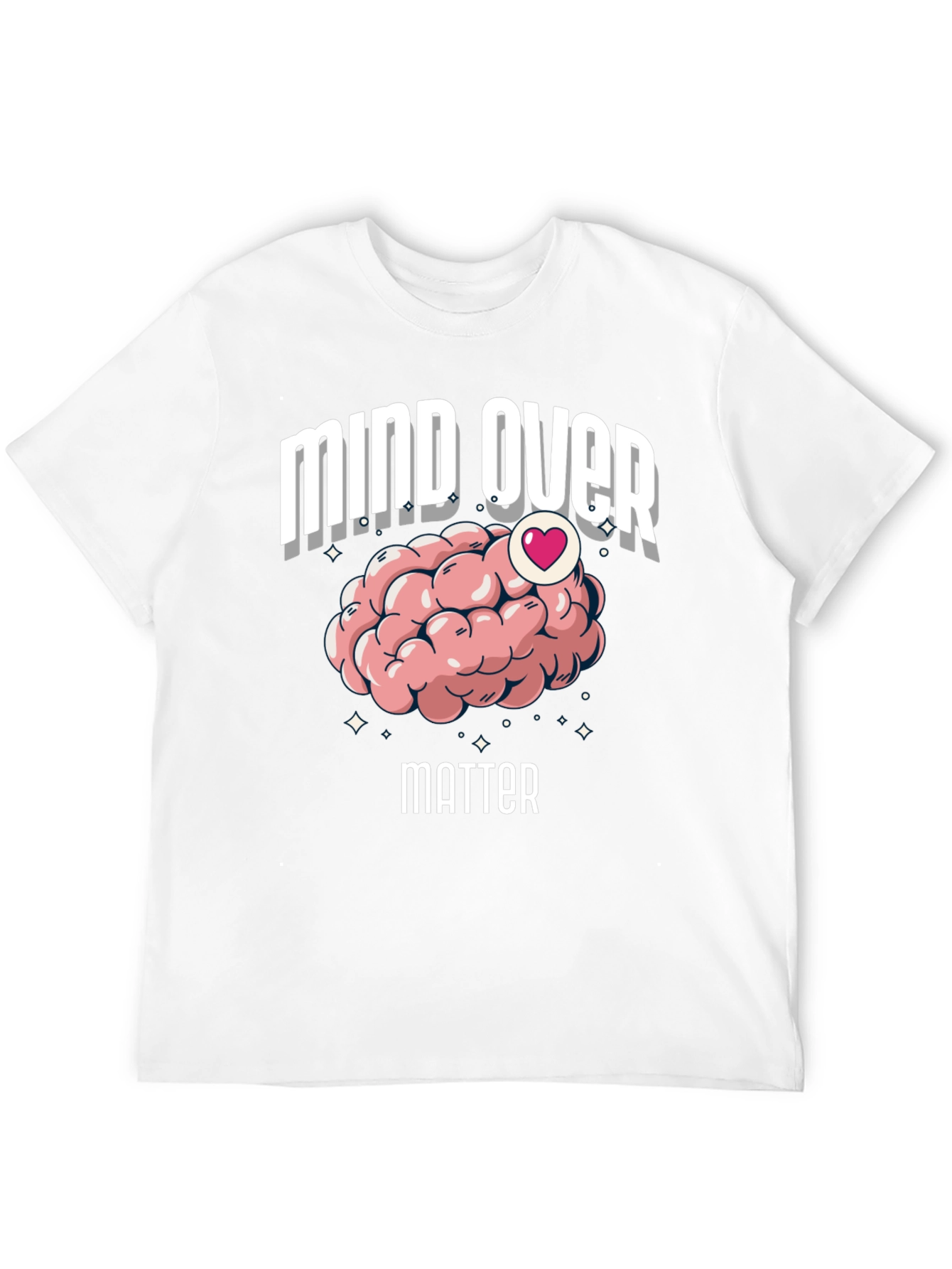 Mind Over Matter Brain Heart Graphic Tee