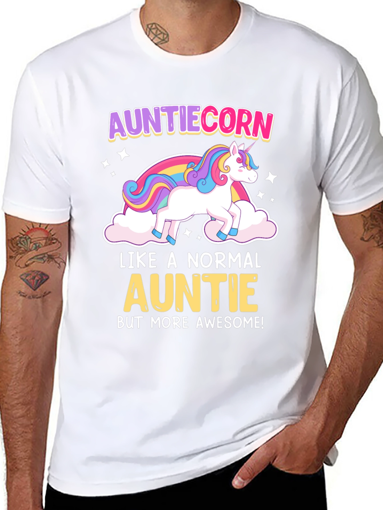 Auntiecorn Awesome Aunt T-Shirt