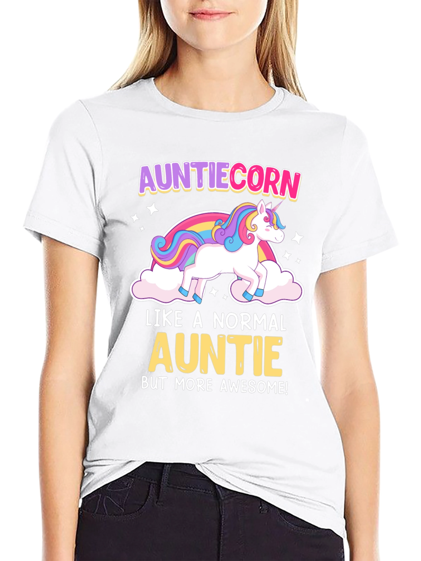 Auntiecorn Awesome Aunt T-Shirt