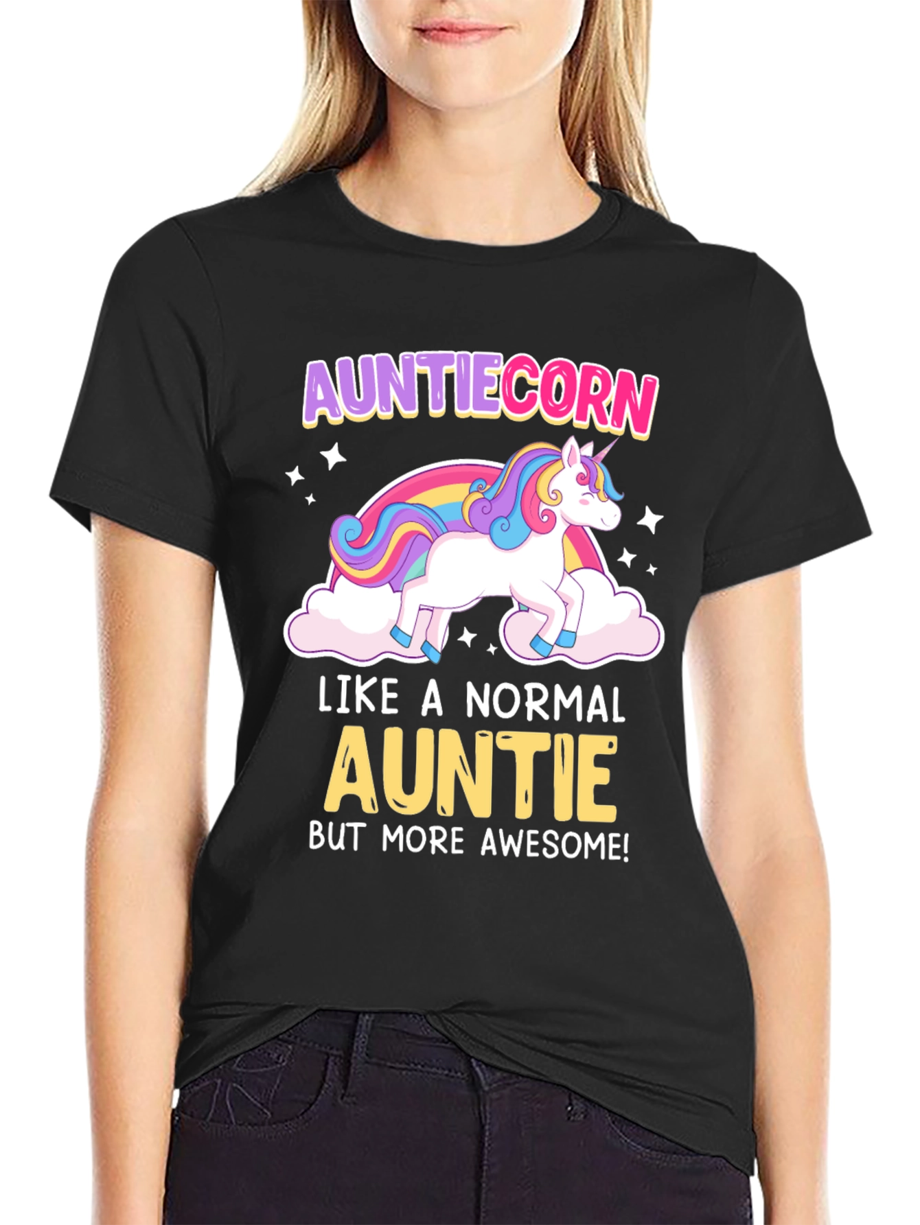 Auntiecorn Awesome Aunt T-Shirt
