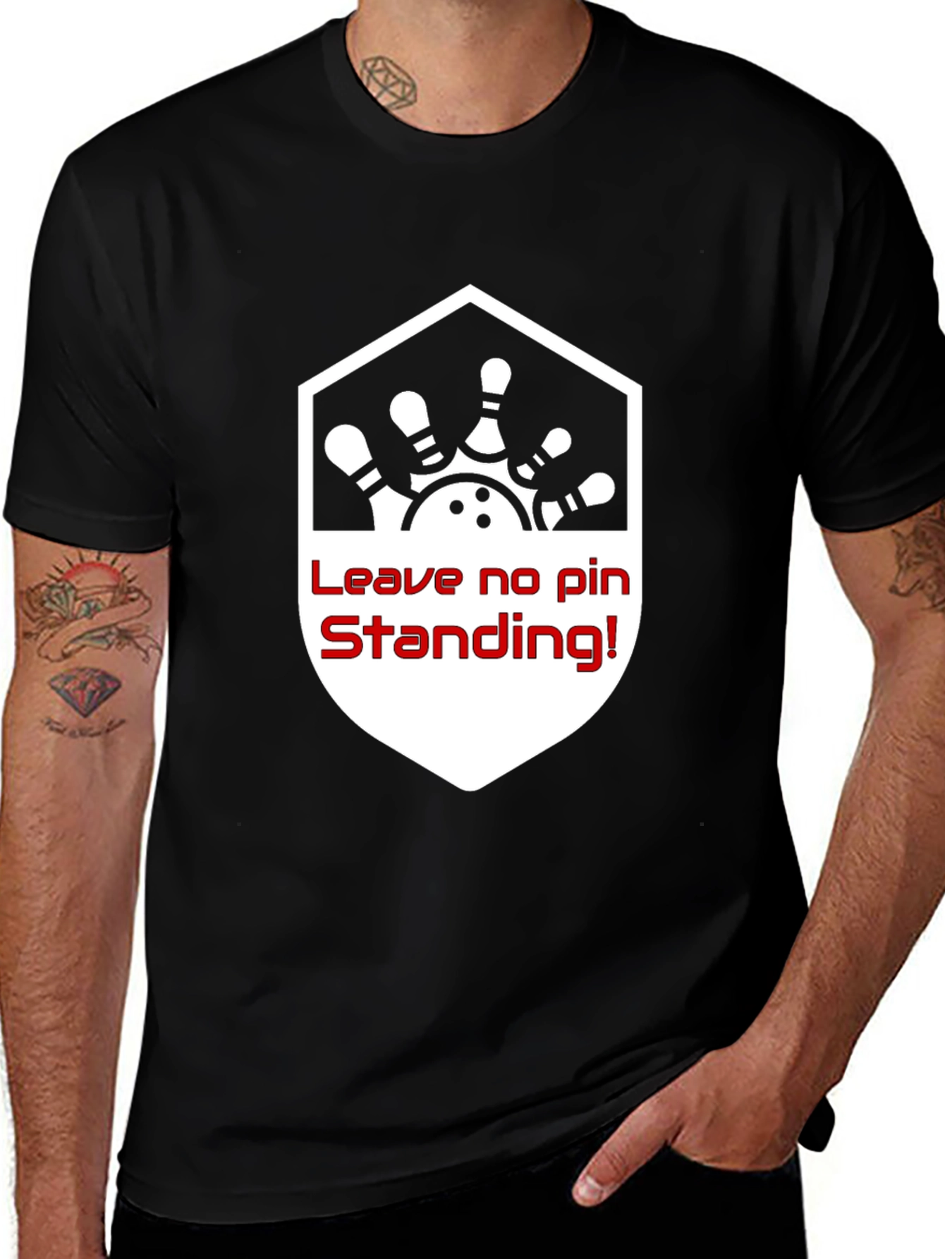 Bowling T-Shirt - Leave No Pin Standing!