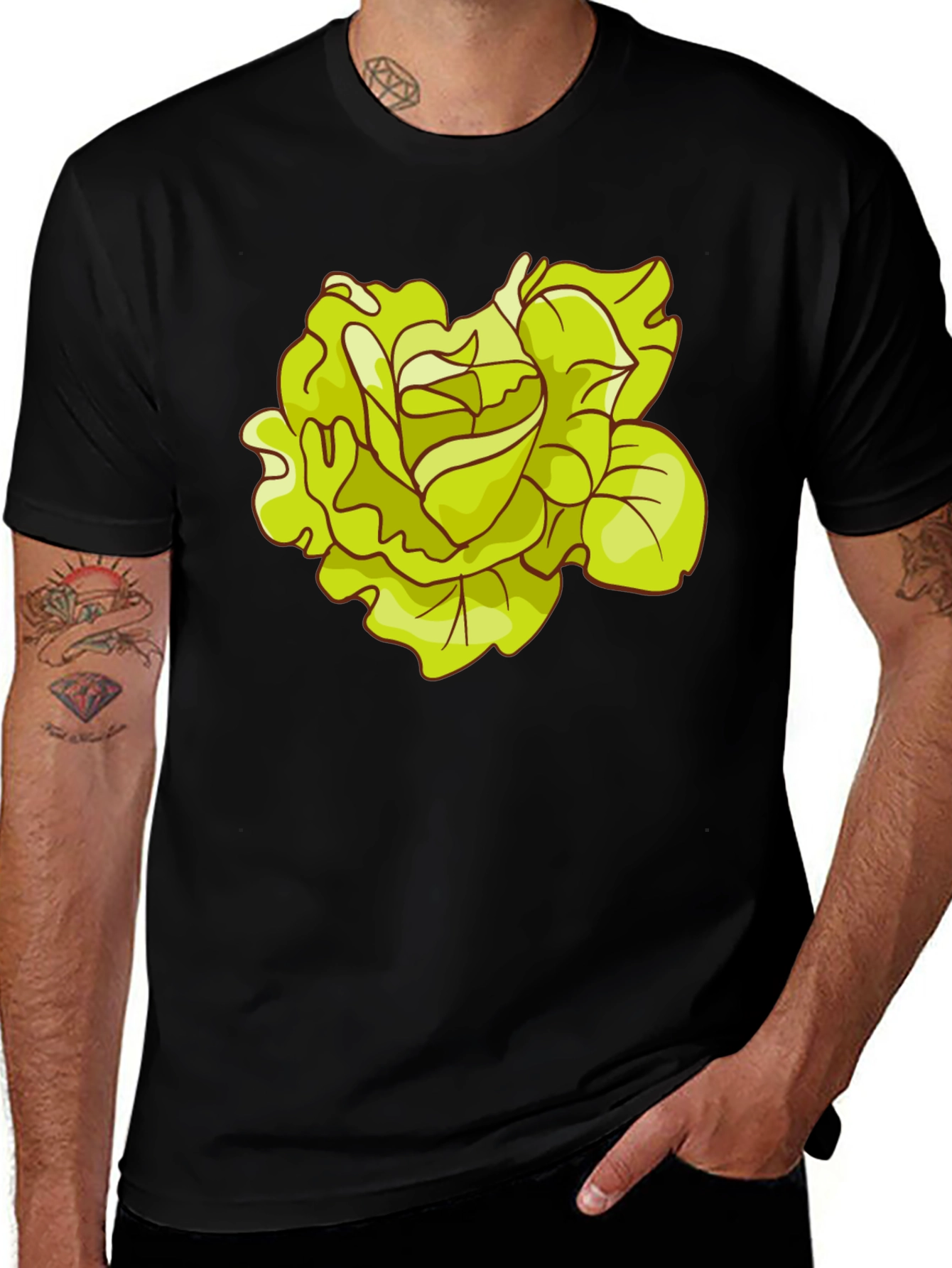 Lettuce Graphic Black T-Shirt