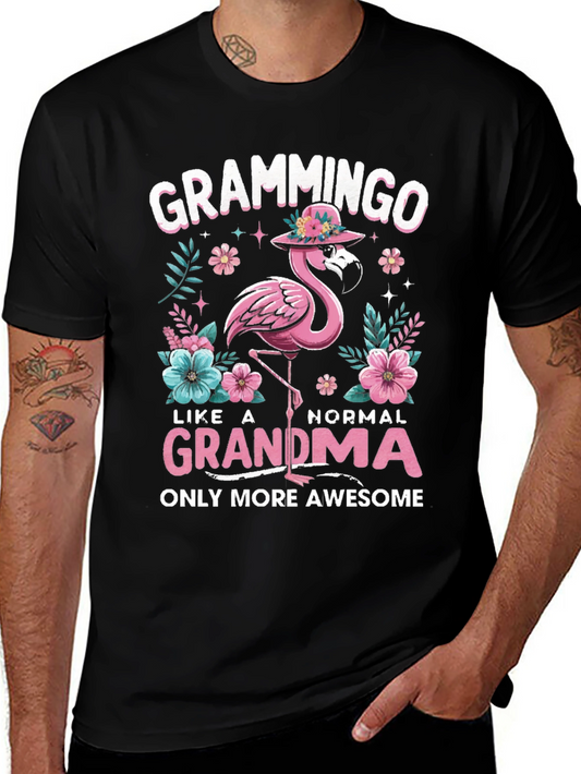 Grammingo Grandma T-Shirt - Flamingo Graphic Tee