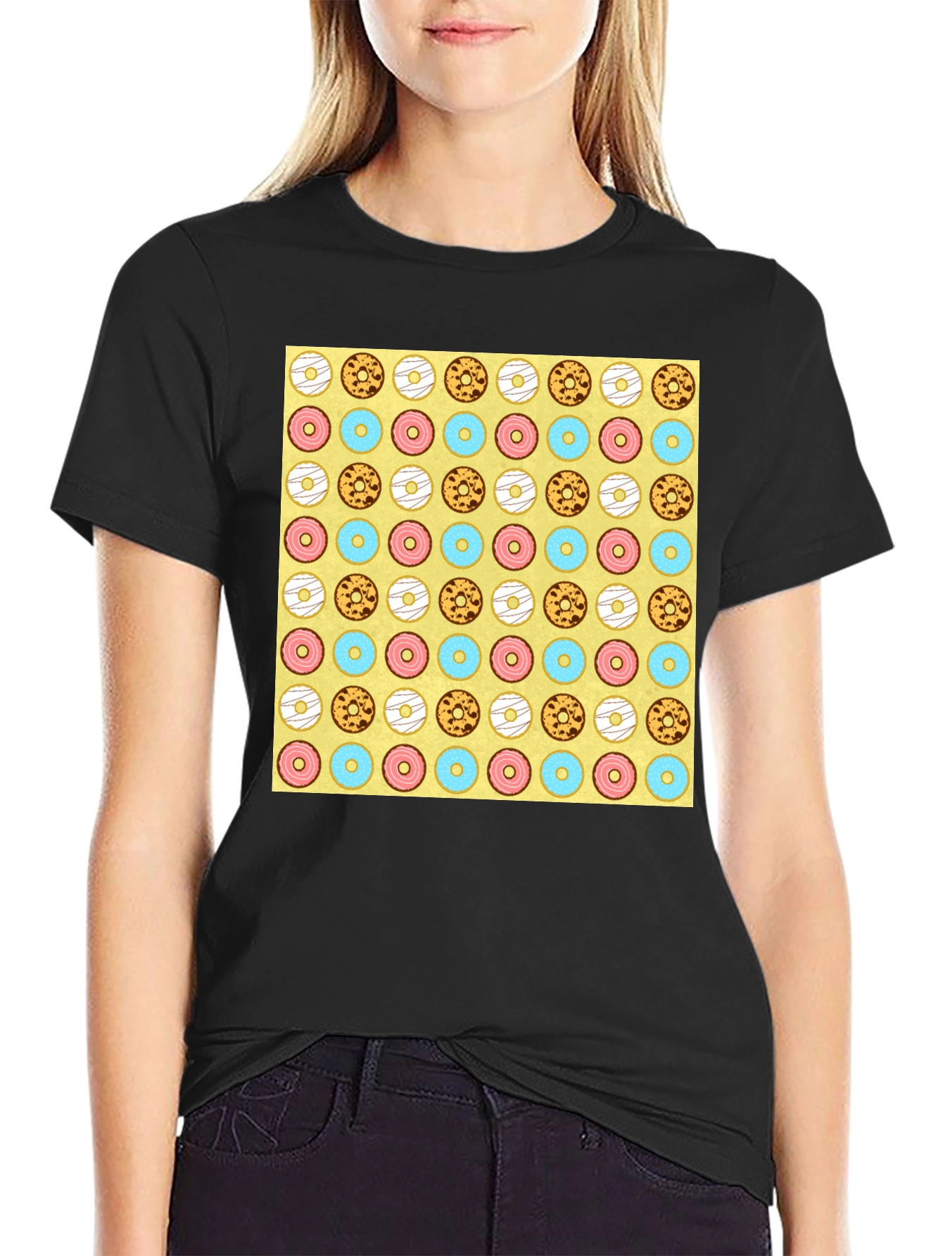 Donut Pattern T-Shirt - Fun & Unique Design