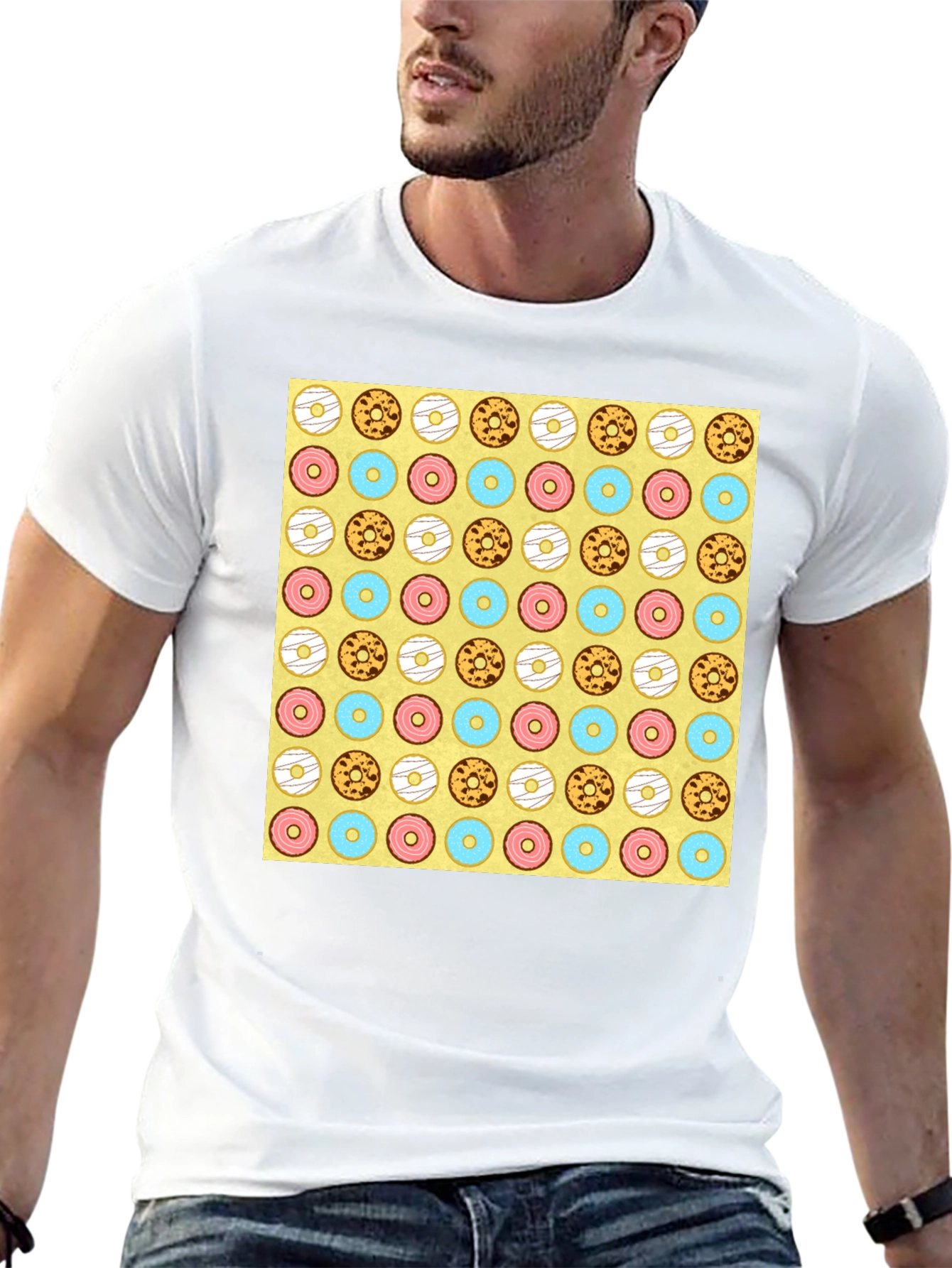 Donut Pattern T-Shirt - Fun & Unique Design