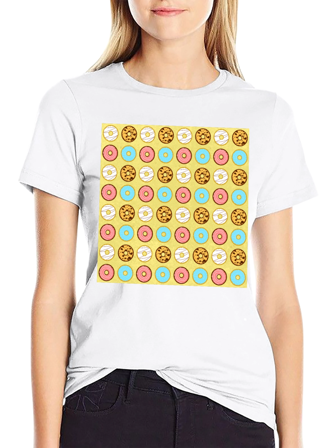 Donut Pattern T-Shirt - Fun & Unique Design