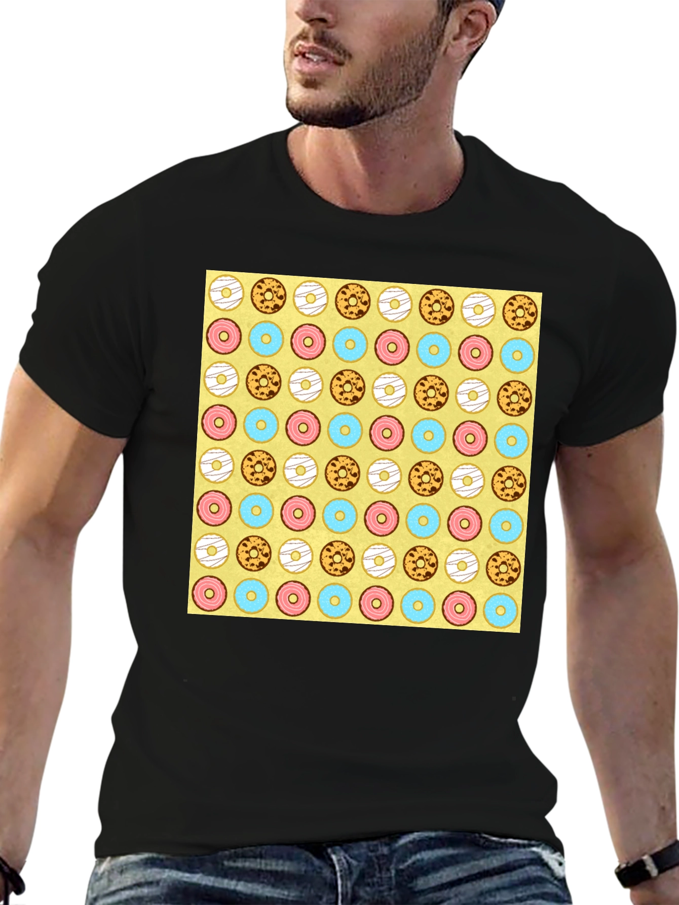Donut Pattern T-Shirt - Fun & Unique Design